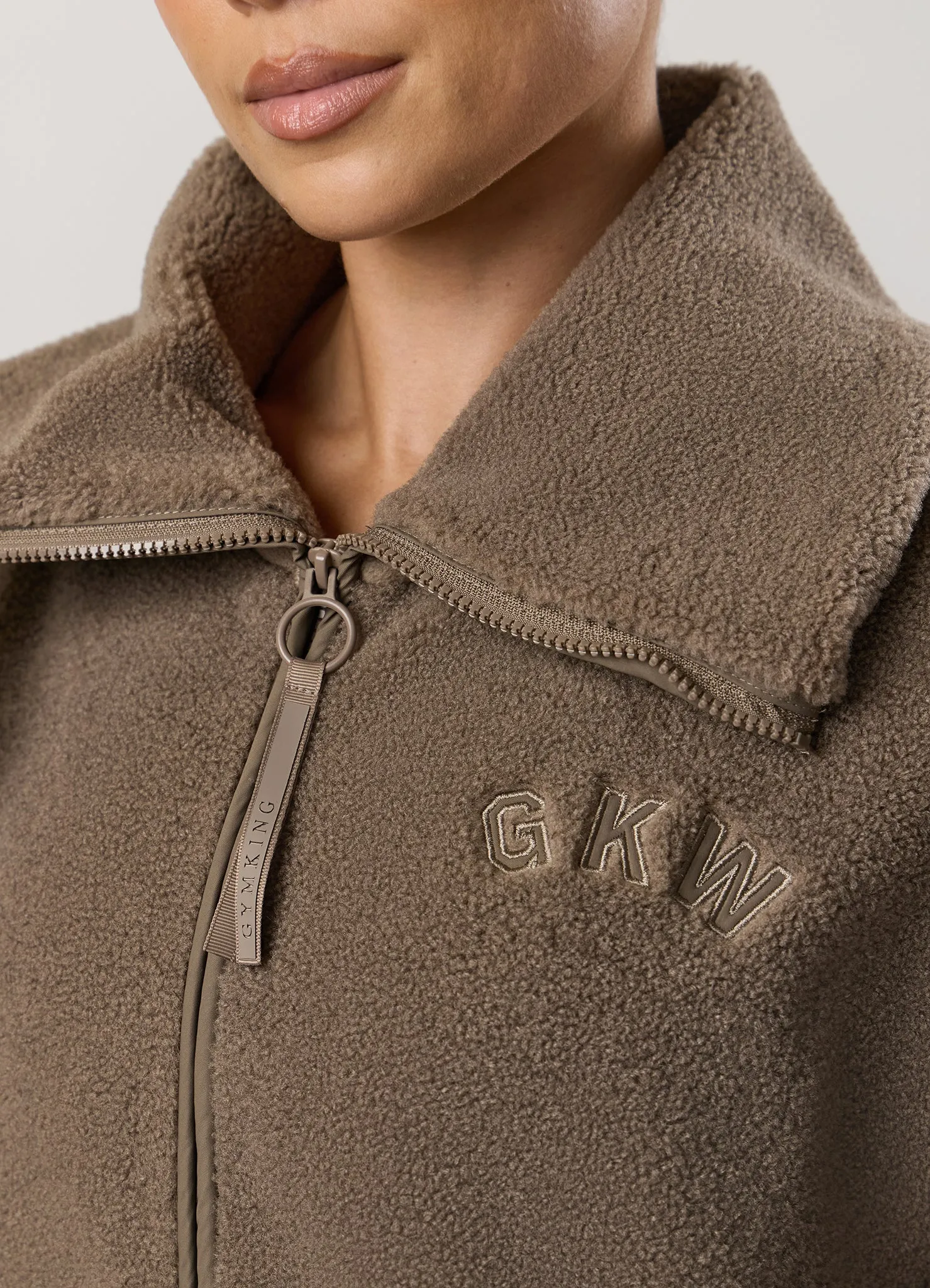 GKW Borg Full Zip Funnel - Truffle sold by The Gym King product image thumbnail 4