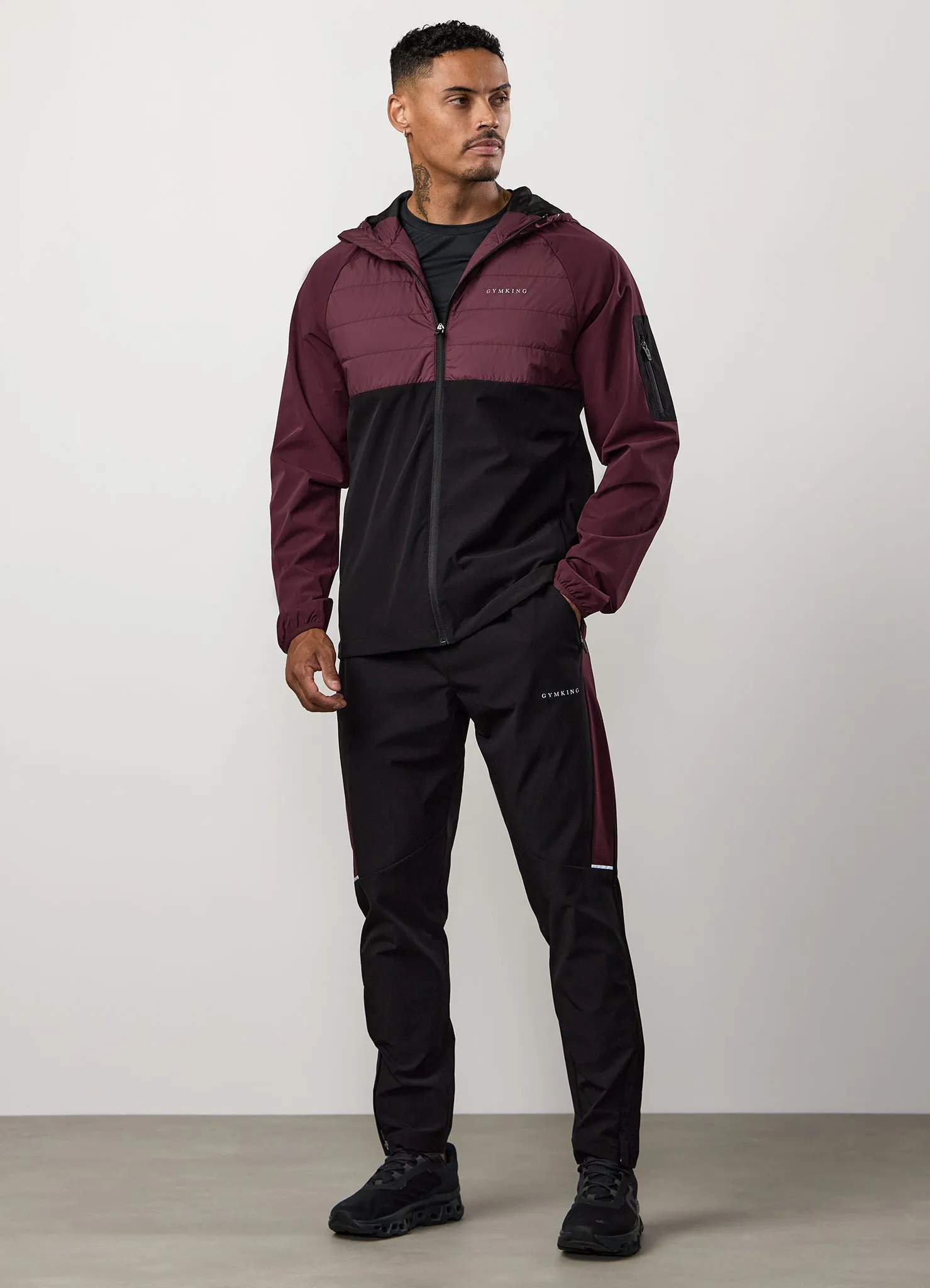 Gym King Endurance Hybrid Woven Suit - Dark Cherry/Black sold by The Gym King
