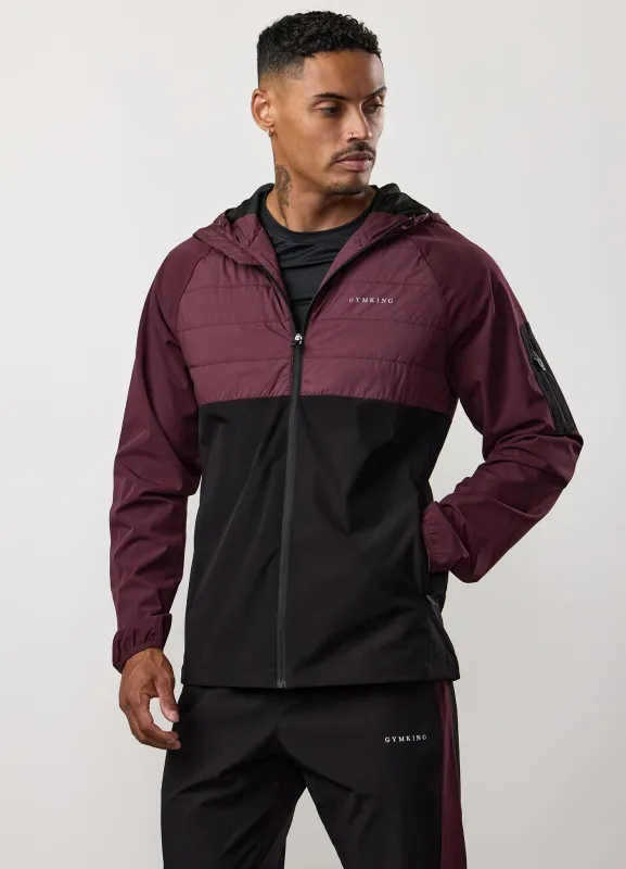 Gym King Endurance Hybrid Jacket - Dark Cherry/Black sold by The Gym King