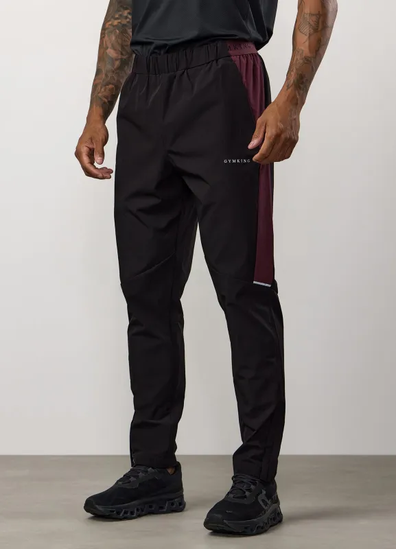 Gym King Endurance Woven Pant - Black/Dark Cherry sold by The Gym King