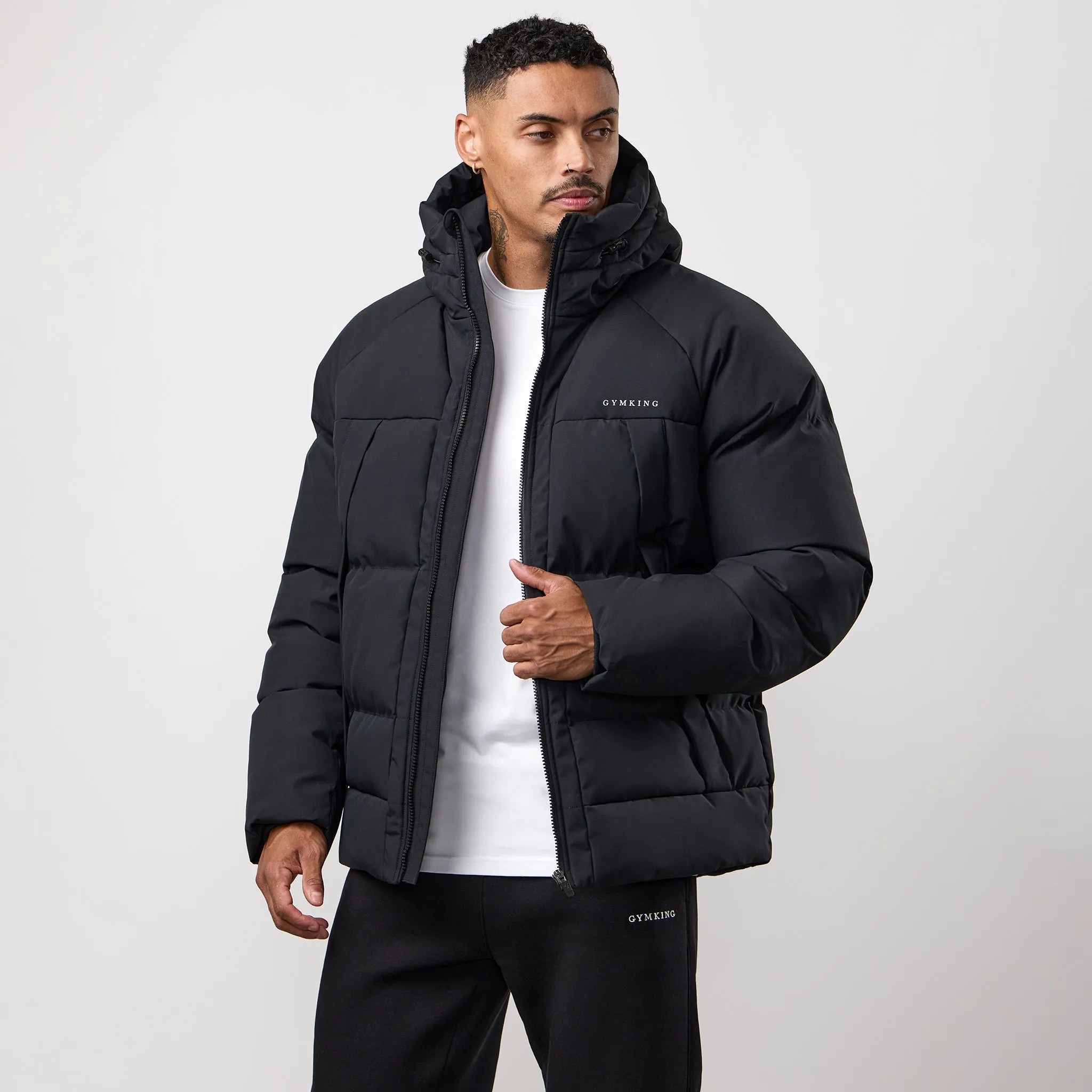 Gym King Discipline Puffer Jacket - Black sold by The Gym King product image thumbnail 2