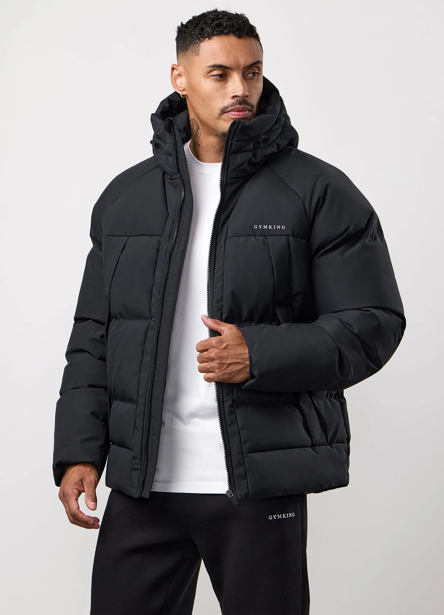 Gym King Discipline Puffer Jacket - Black sold by The Gym King