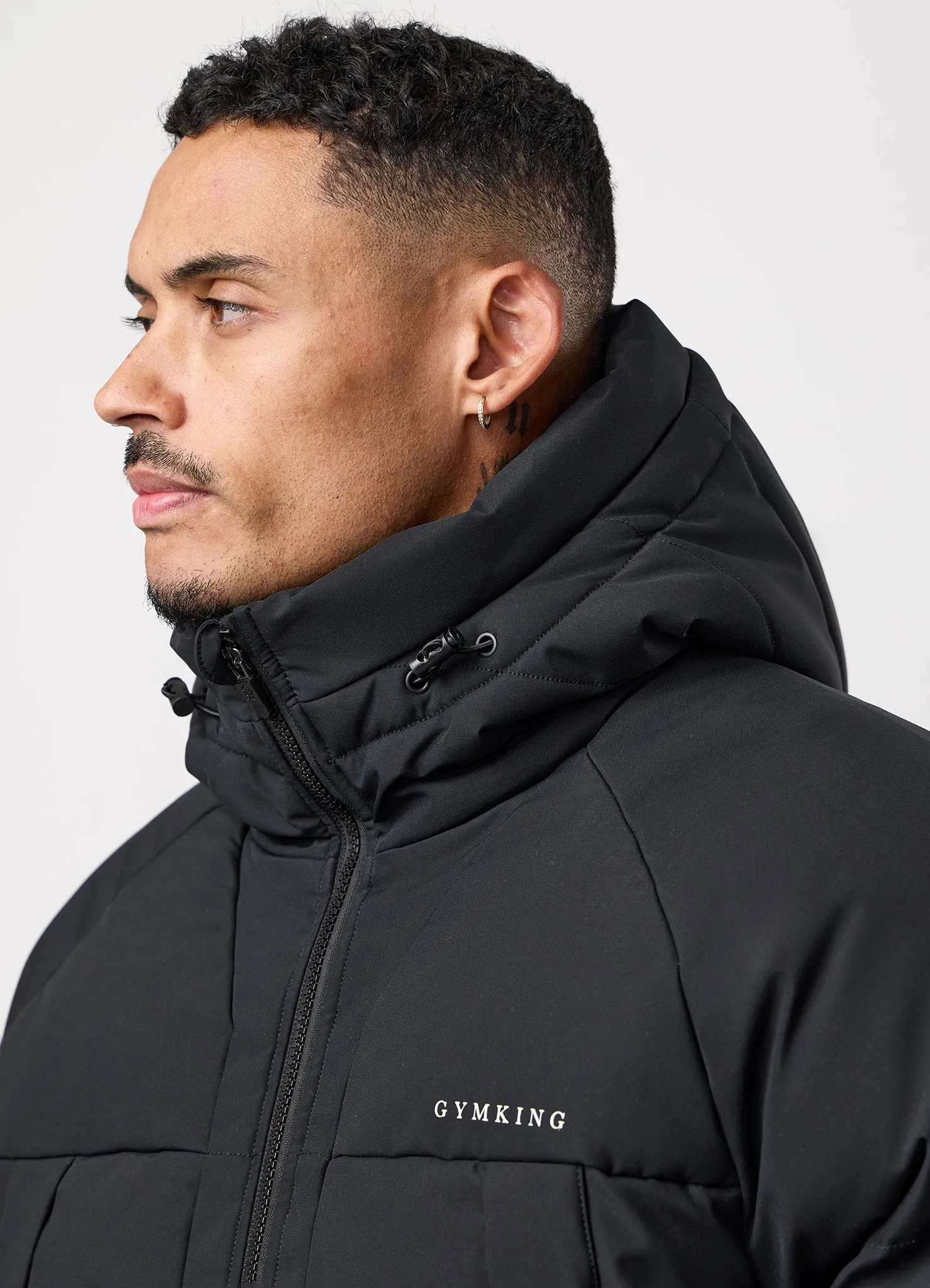 Gym King Discipline Puffer Jacket - Black sold by The Gym King product image thumbnail 4