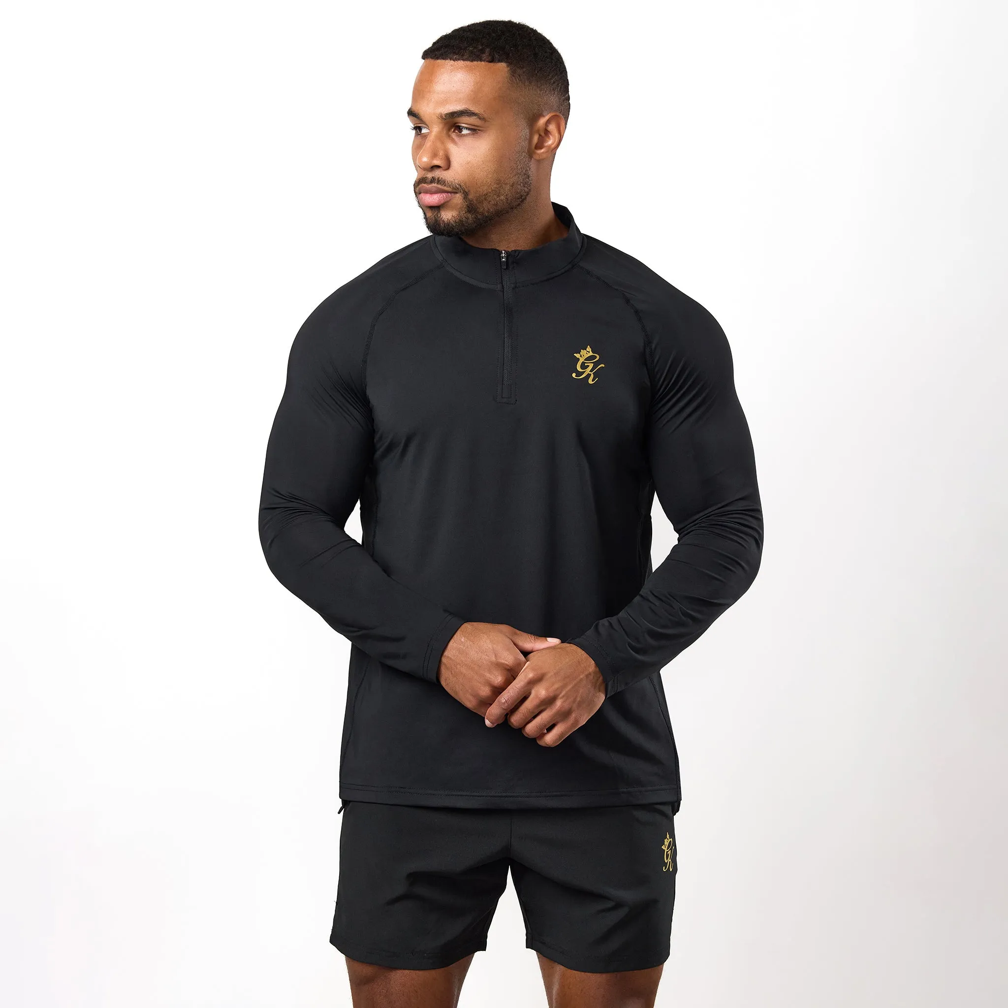 Gym King Energy 1/4 Zip Funnel - Black/Gold sold by The Gym King product image thumbnail 2
