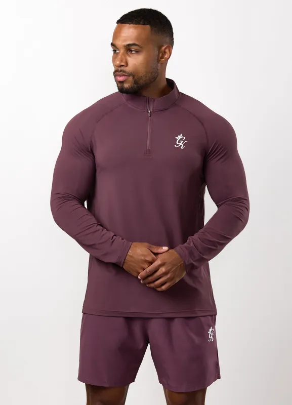 Gym King Energy 1/4 Zip Funnel - Deep Plum sold by The Gym King