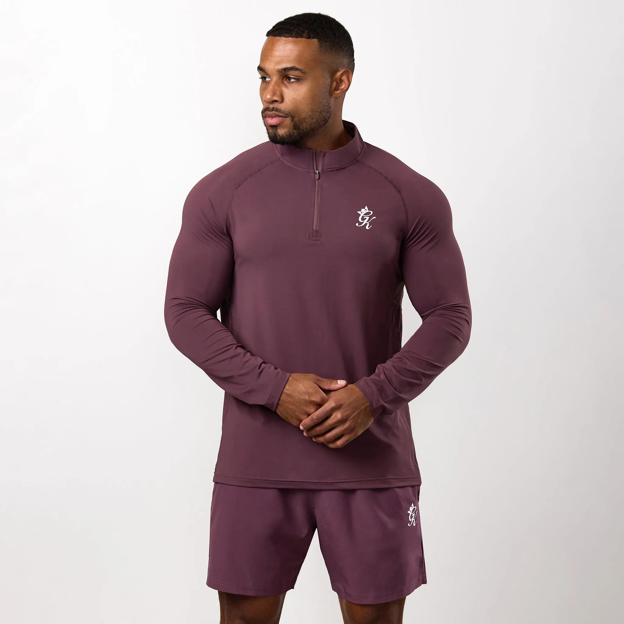 Gym King Energy 1/4 Zip Funnel - Deep Plum sold by The Gym King product image thumbnail 2