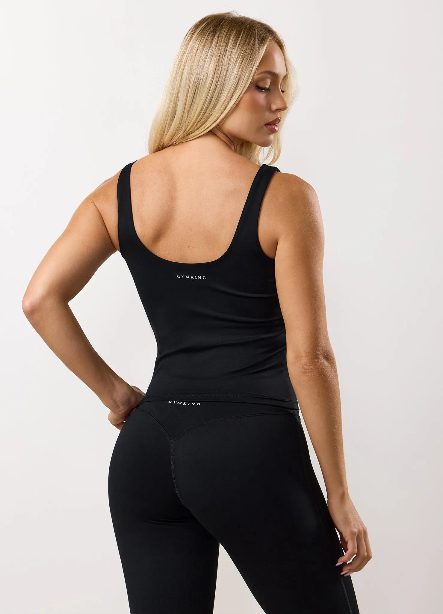 Gym King 365 Square Neck Tank - Black sold by The Gym King product image thumbnail 3