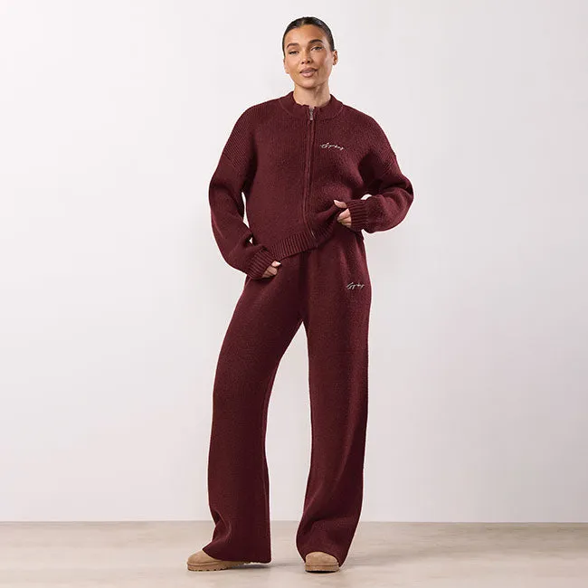 Gym King Rib Knit Full Zip Set - Fig sold by The Gym King product image thumbnail 2