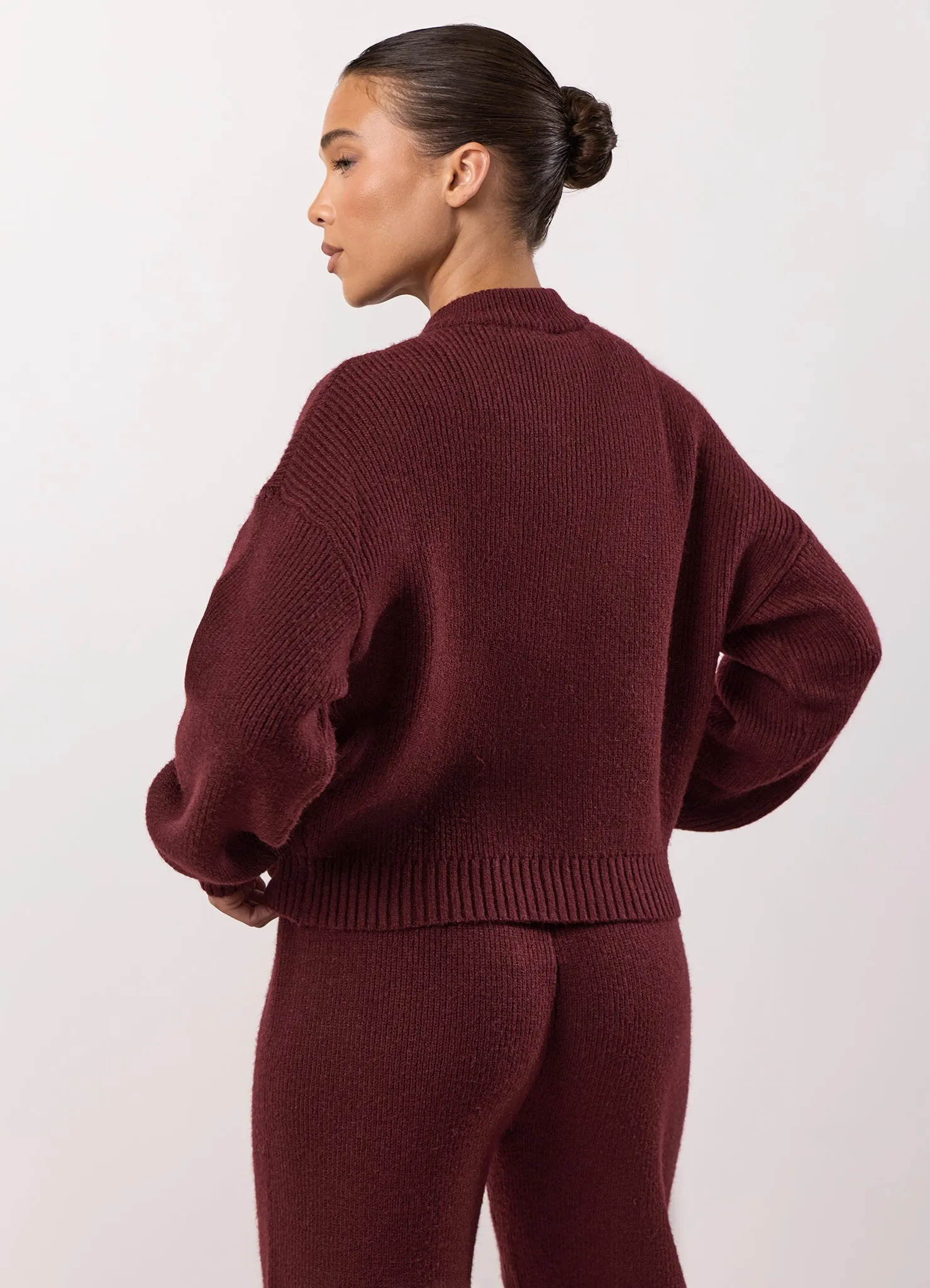 Gym King Rib Knit Full Zip Set - Fig sold by The Gym King product image thumbnail 5