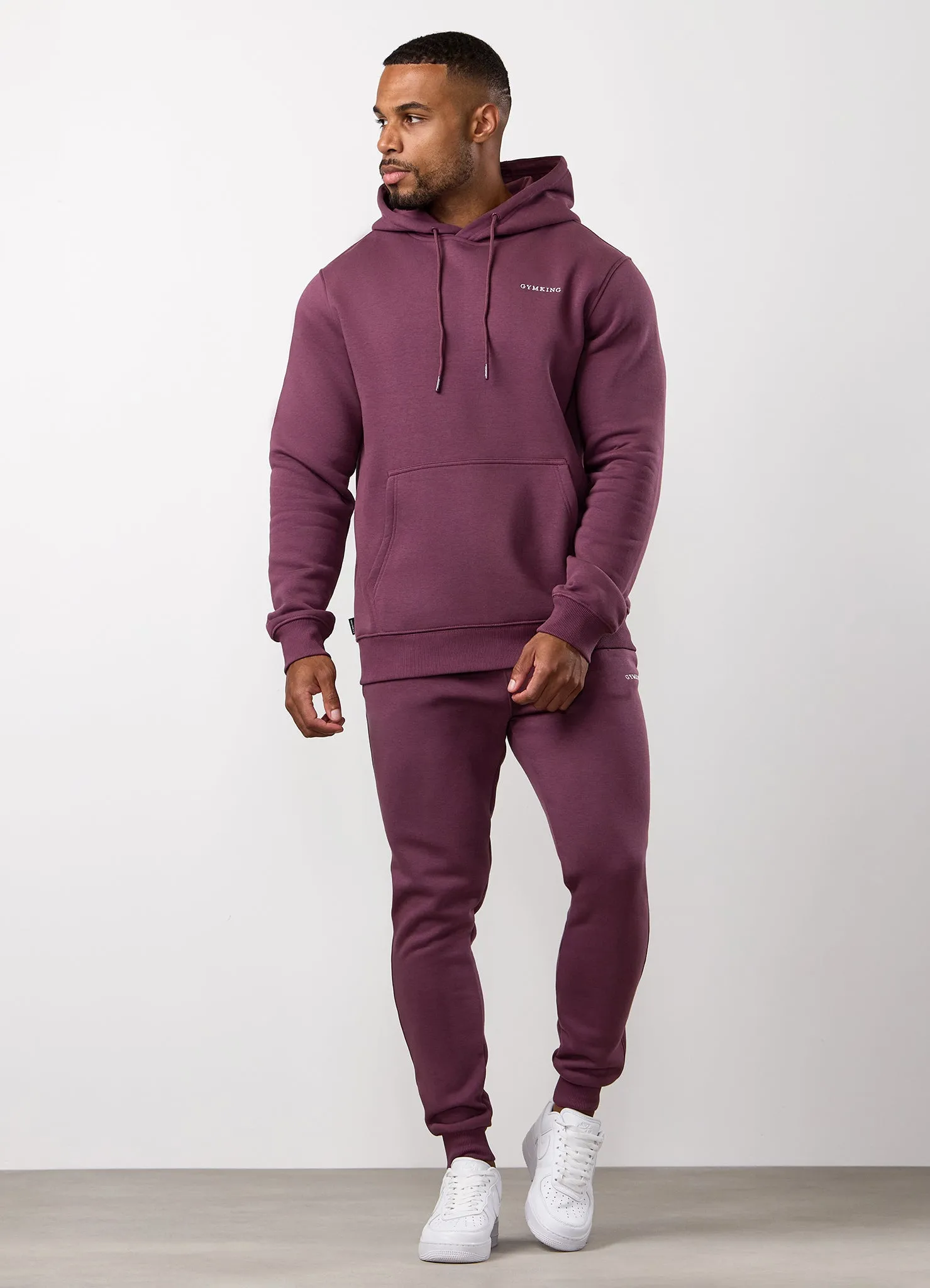 Gym King Fundamental Linear Hood Tracksuit - Mulberry sold by The Gym King