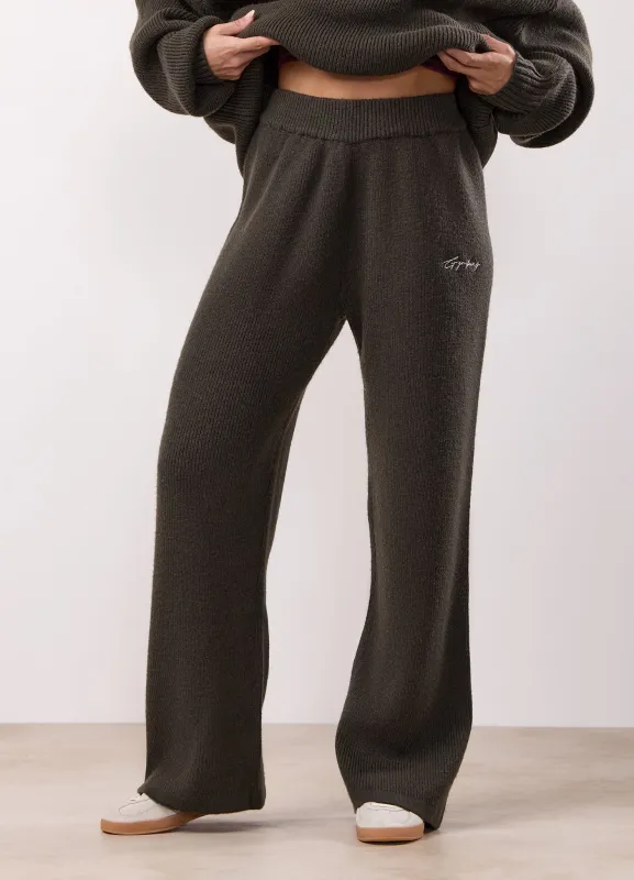 Gym King Rib Knit Trouser - Warm Khaki sold by The Gym King