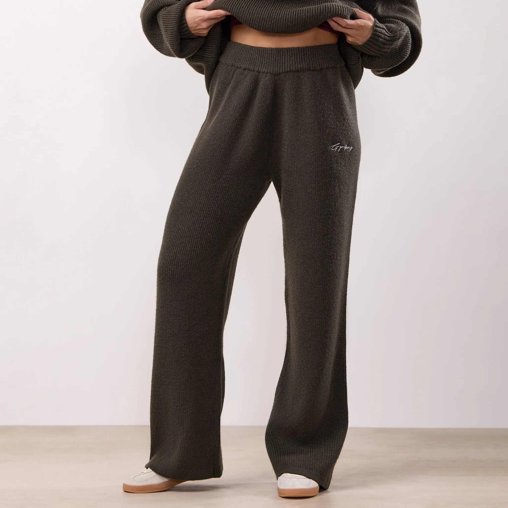 Gym King Rib Knit Trouser - Warm Khaki sold by The Gym King product image thumbnail 2