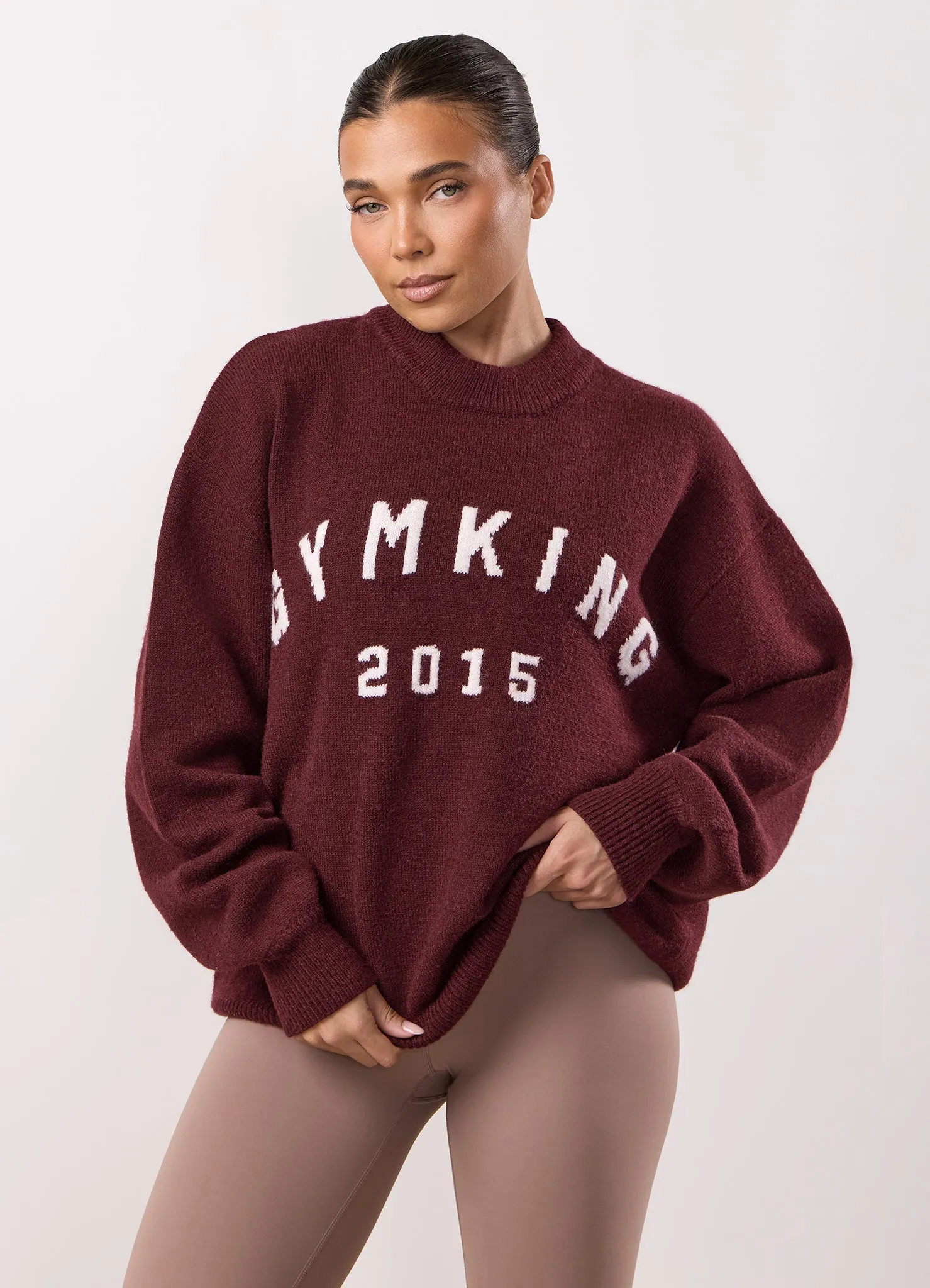 Gym King Restore Knit Crew - Fig sold by The Gym King