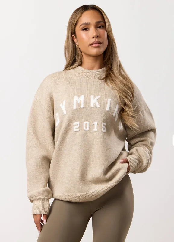 Gym King Restore Knit Crew - Beige sold by The Gym King