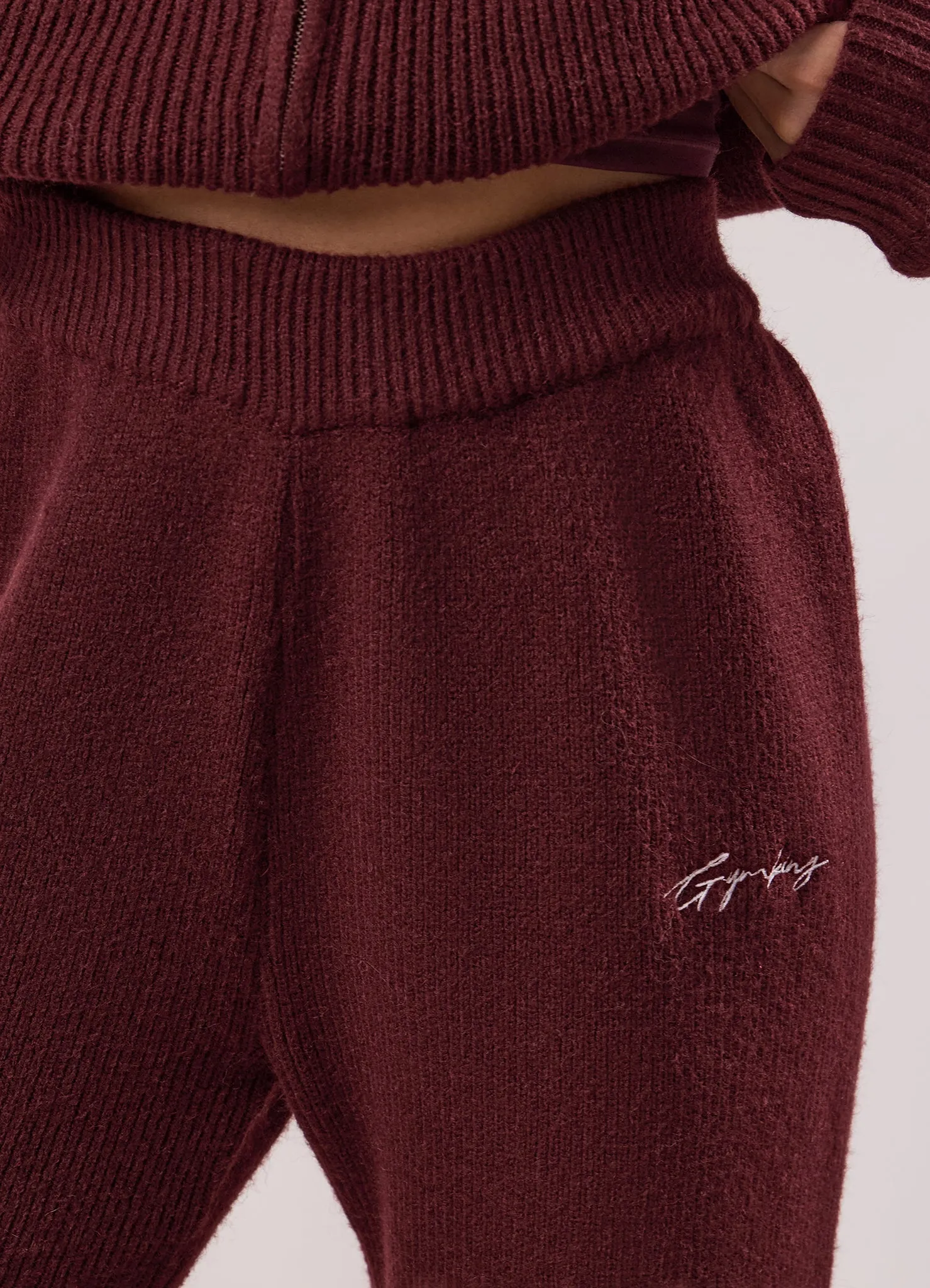 Gym King Rib Knit Trouser - Fig sold by The Gym King product image thumbnail 5