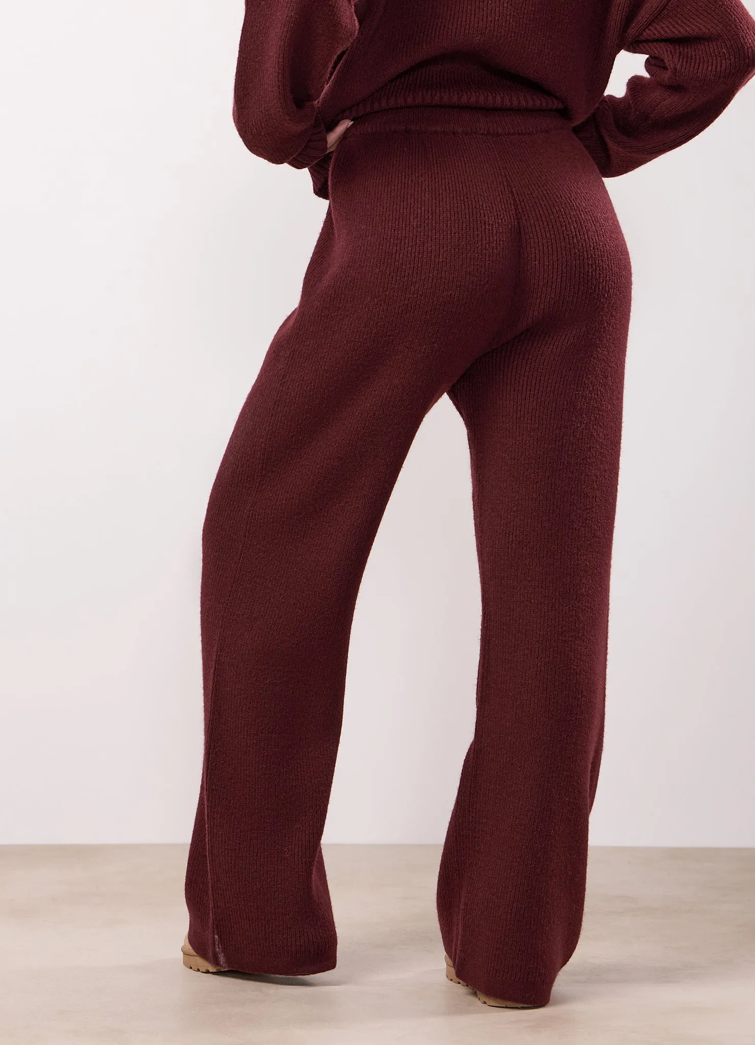 Gym King Rib Knit Trouser - Fig sold by The Gym King product image thumbnail 3