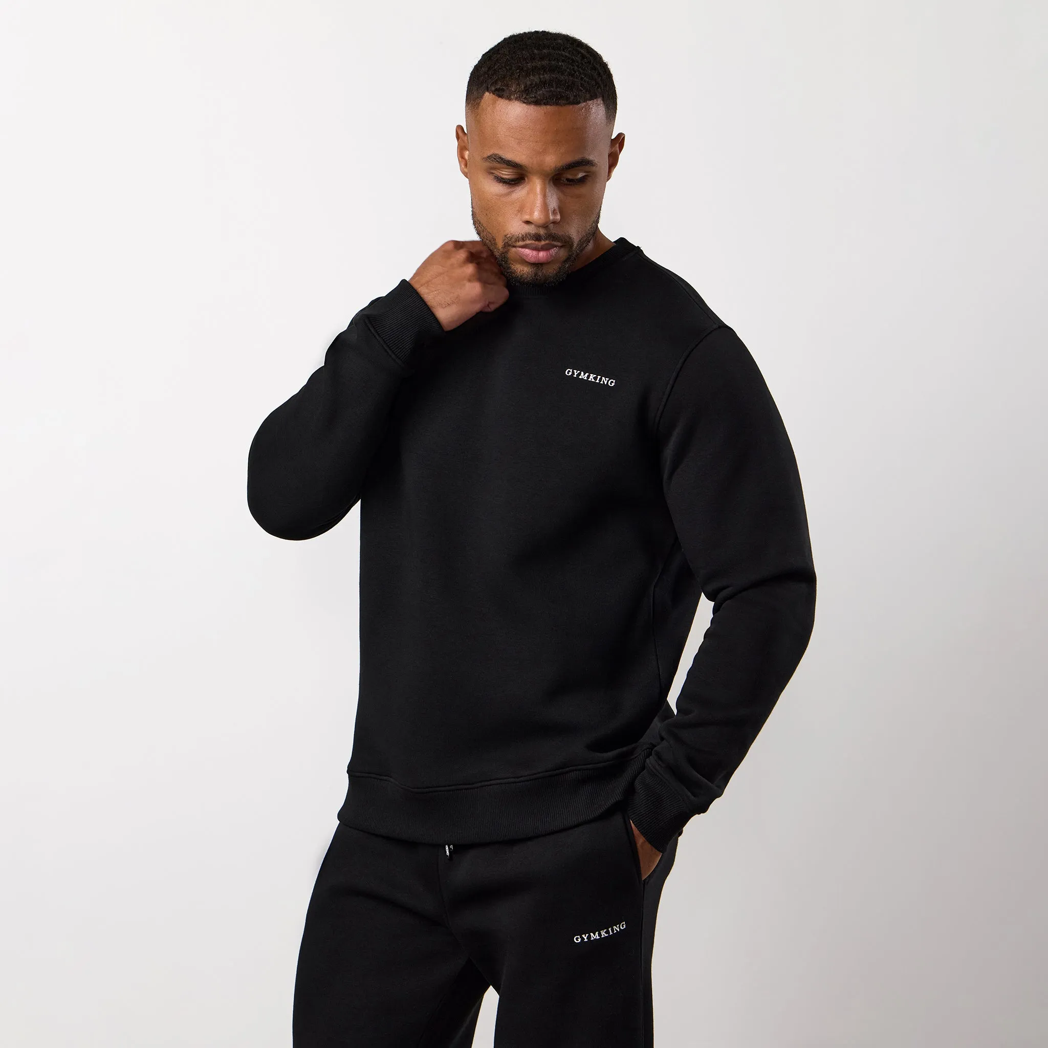 Gym King Fundamental Linear Crew - Black sold by The Gym King product image thumbnail 2