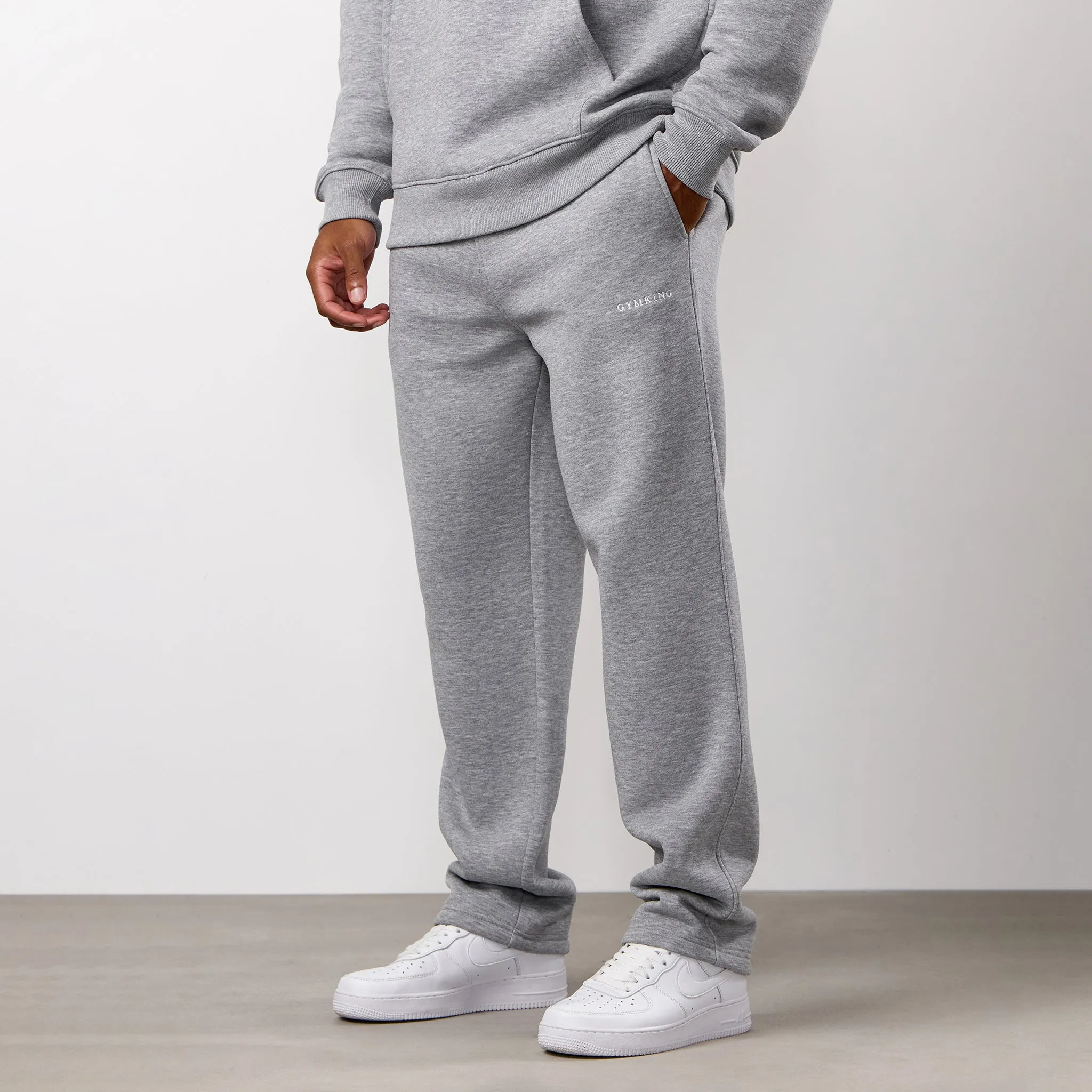 Gym King Fundamental Linear Straight Leg Jogger - Grey Marl sold by The Gym King product image thumbnail 2