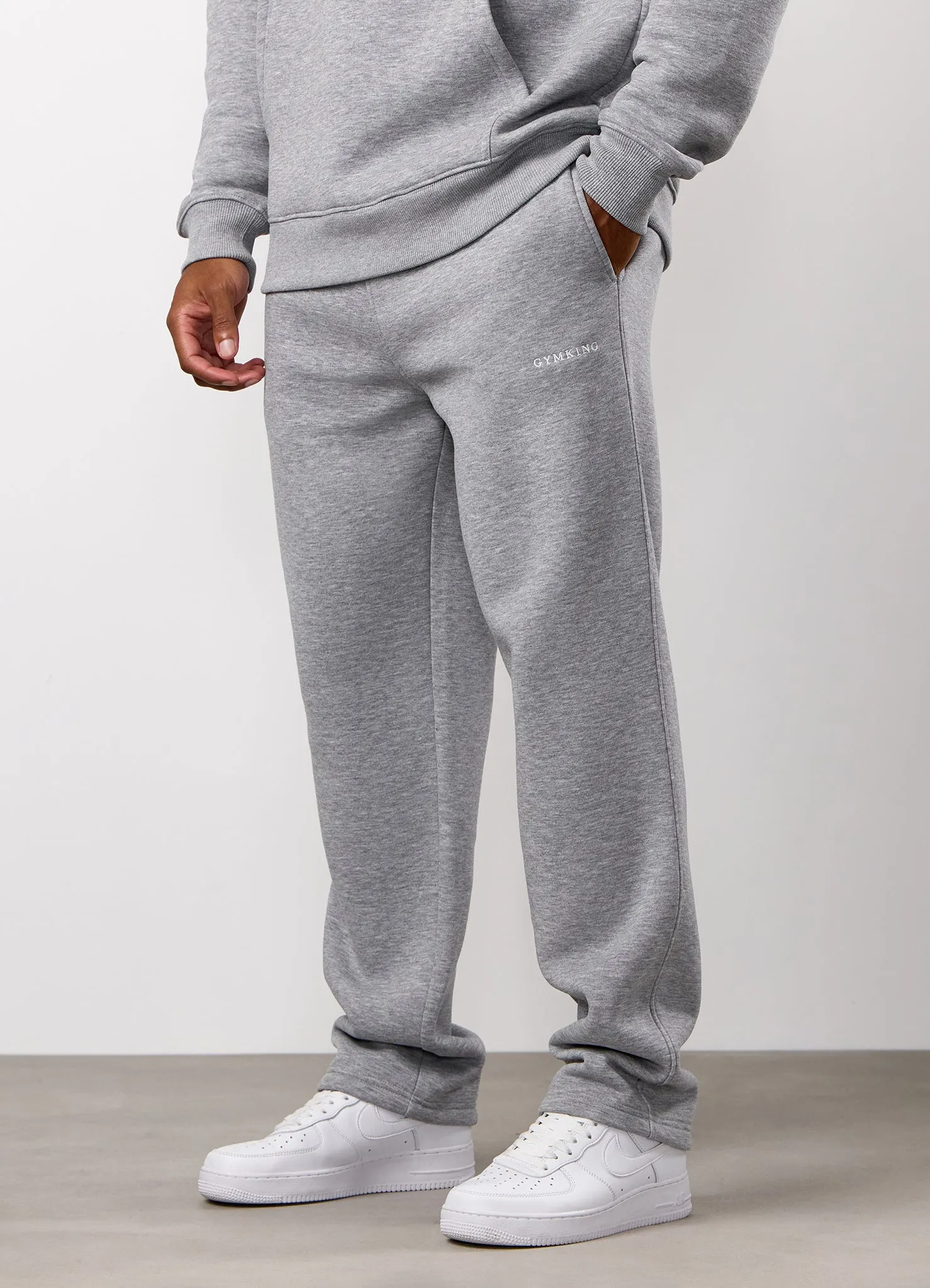 Gym King Fundamental Linear Straight Leg Jogger - Grey Marl sold by The Gym King