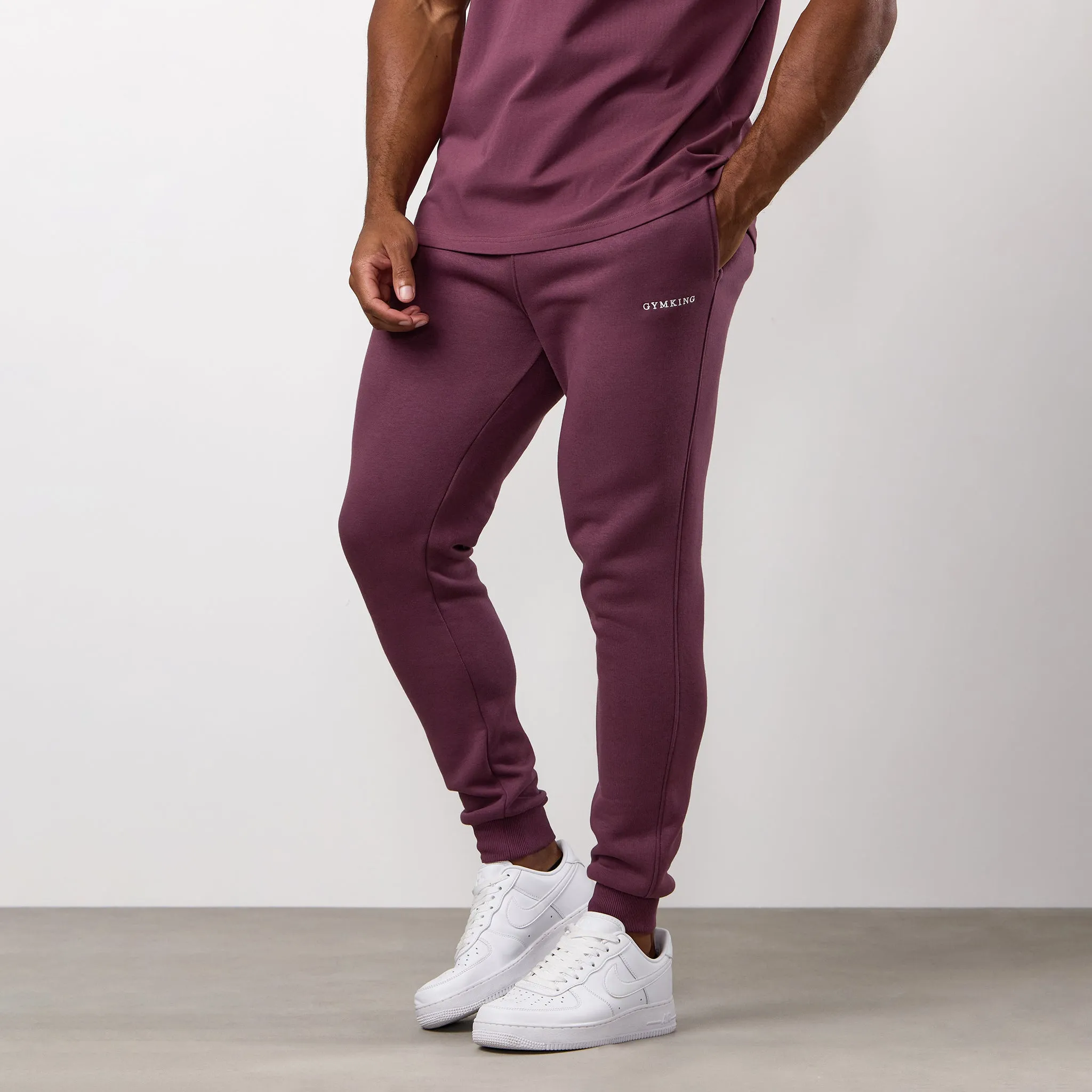 Gym King Fundamental Linear Fleece Jogger - Mulberry sold by The Gym King product image thumbnail 2