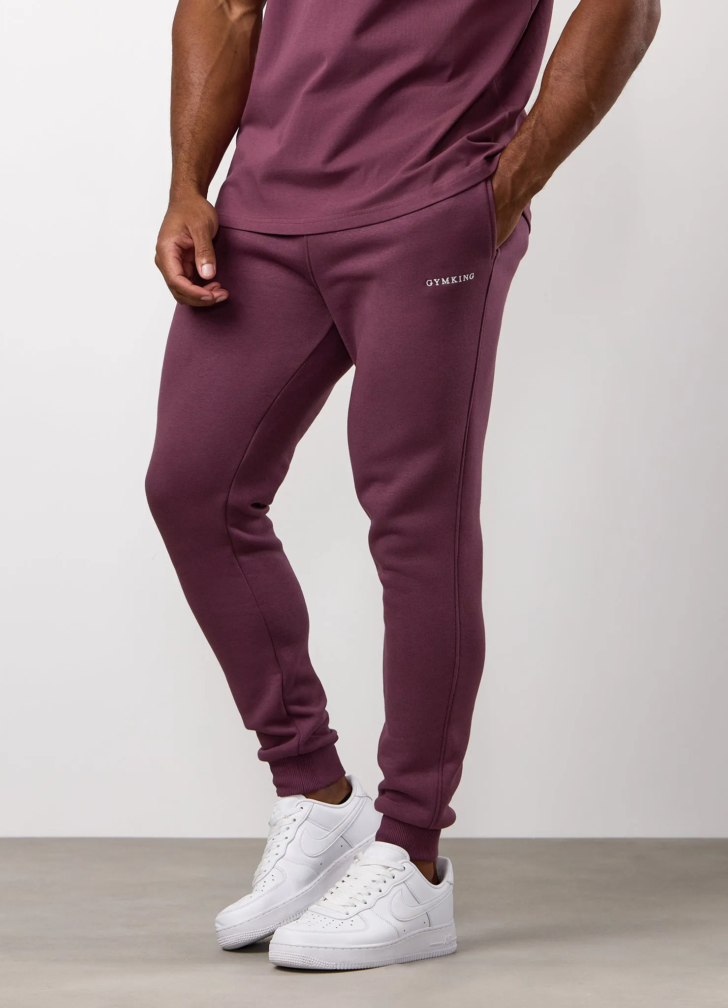 Gym King Fundamental Linear Fleece Jogger - Mulberry sold by The Gym King