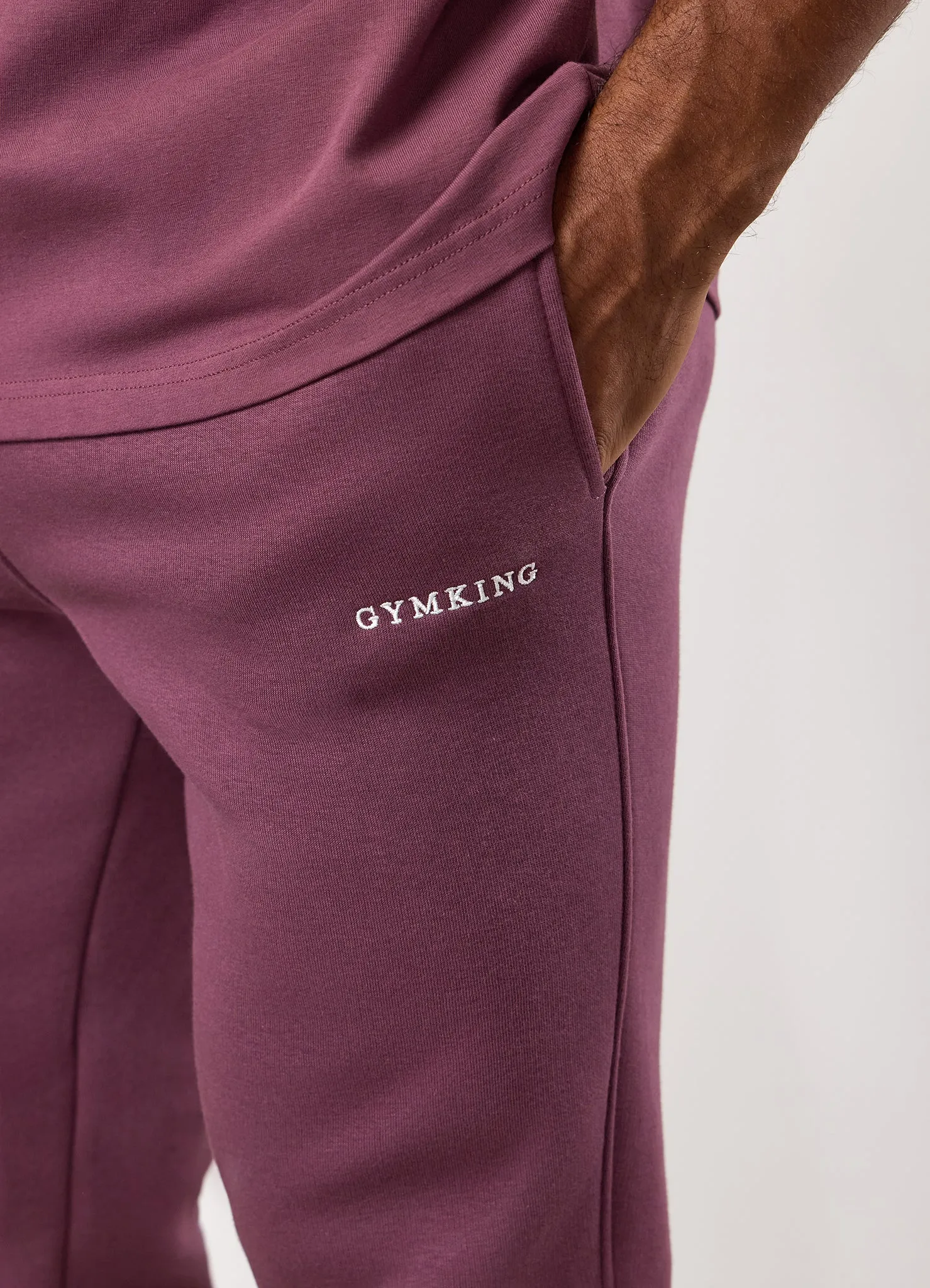 Gym King Fundamental Linear Fleece Jogger - Mulberry sold by The Gym King product image thumbnail 4