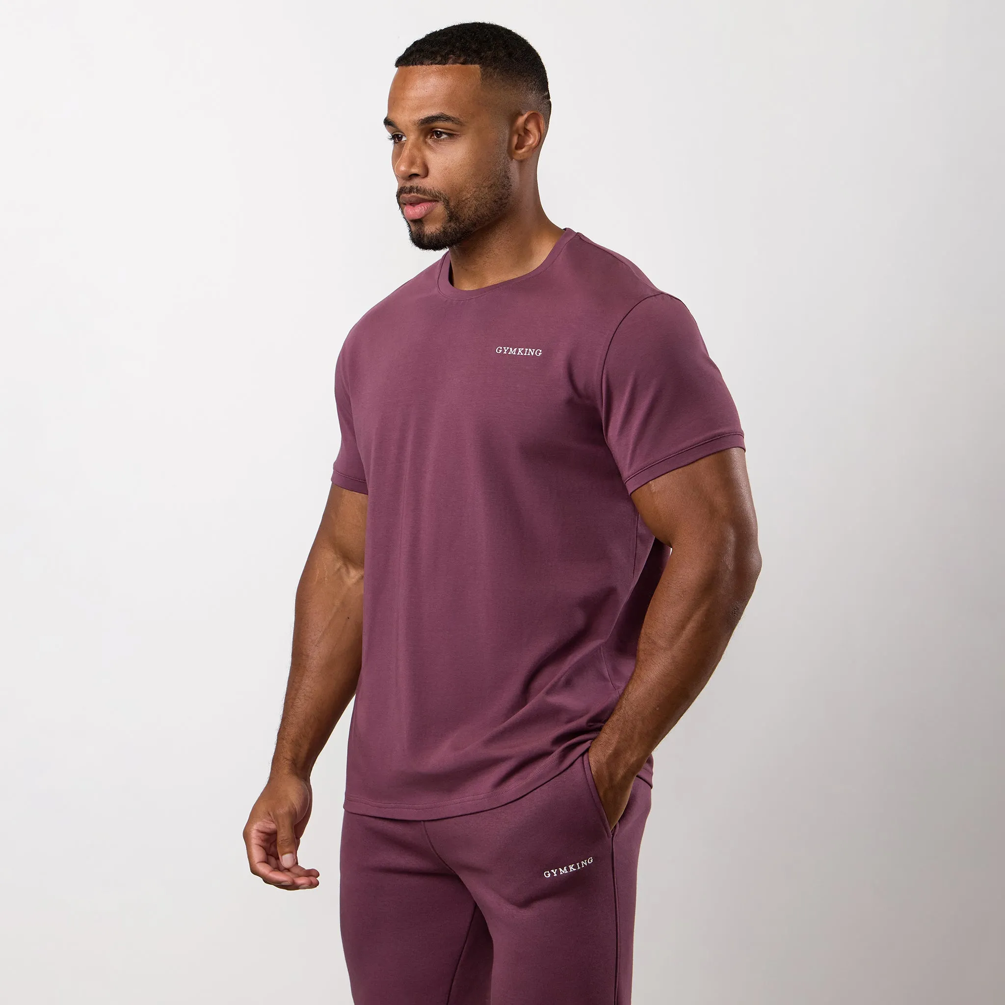 Gym King Fundamental Linear Tee - Mulberry sold by The Gym King product image thumbnail 2