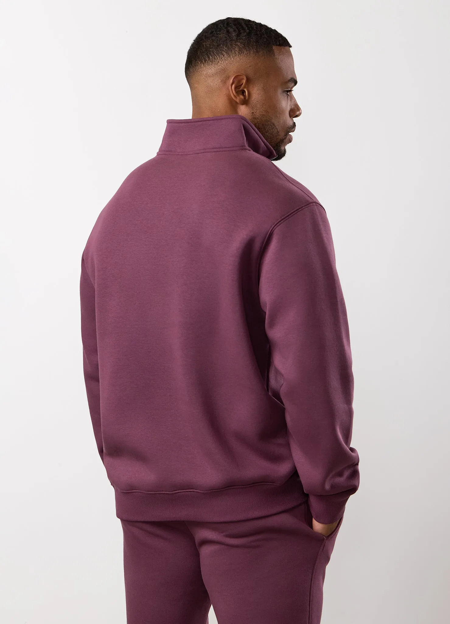 Gym King Fundamental Linear 1/4 Zip Funnel - Mulberry sold by The Gym King product image thumbnail 3