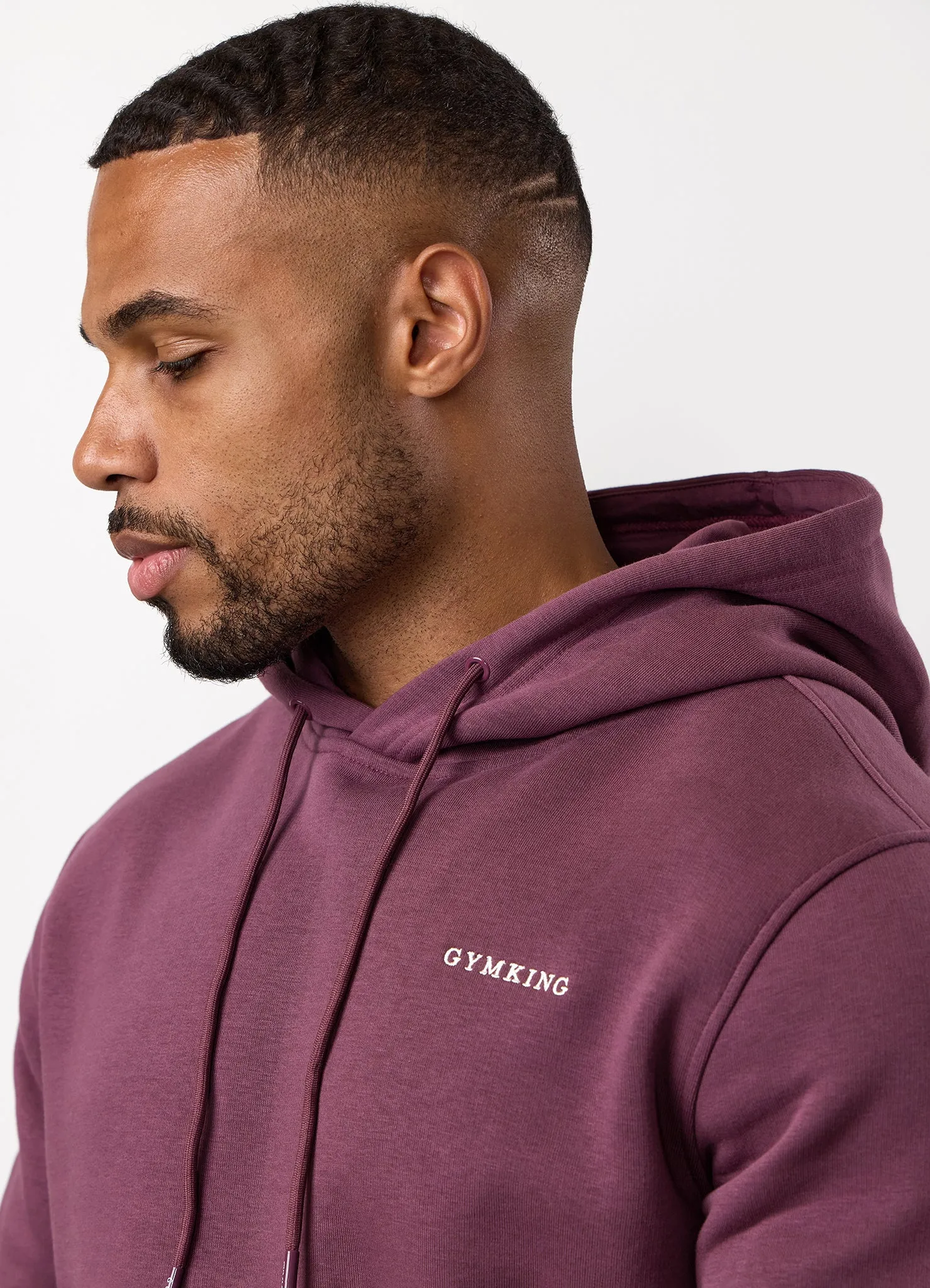 Gym King Fundamental Linear Fleece Hood - Mulberry sold by The Gym King product image thumbnail 4