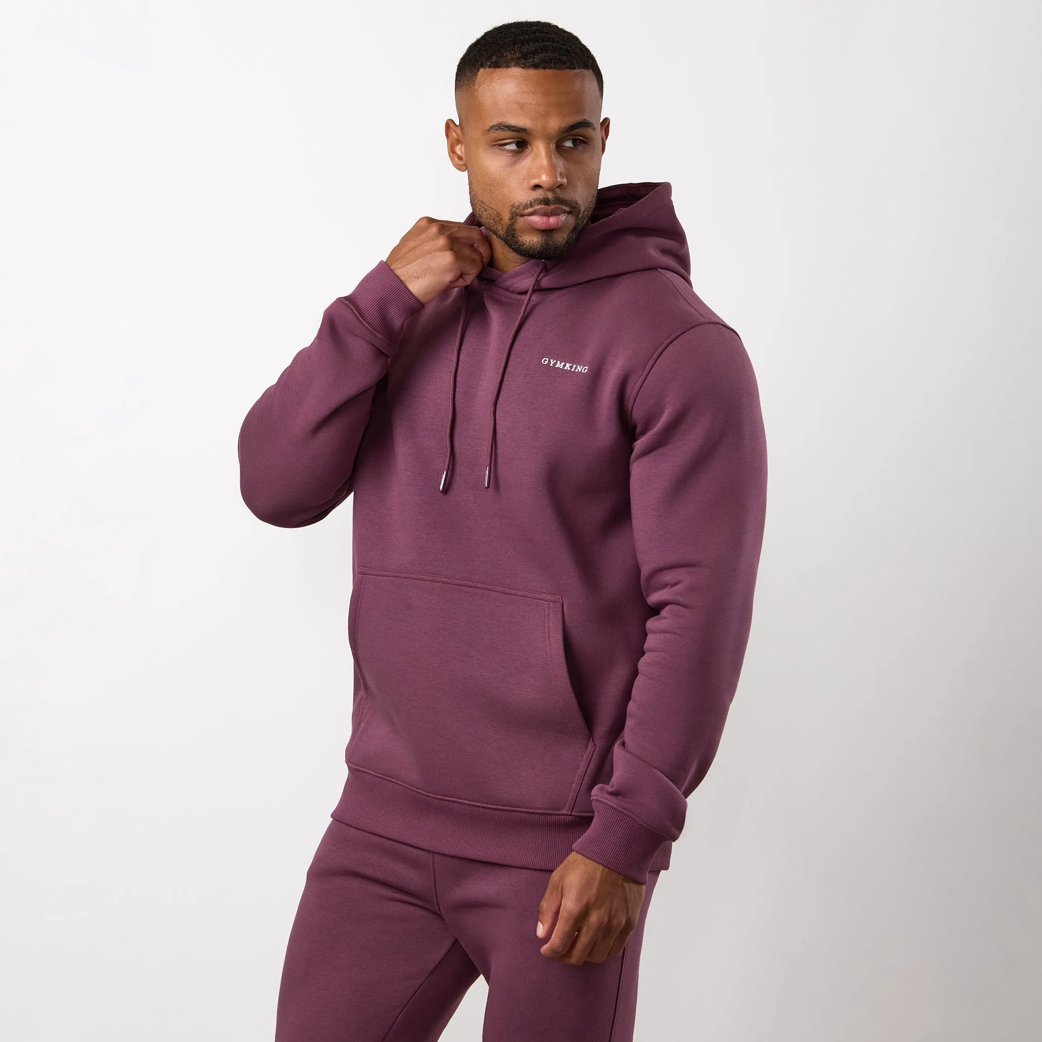 Gym King Fundamental Linear Fleece Hood - Mulberry sold by The Gym King product image thumbnail 2