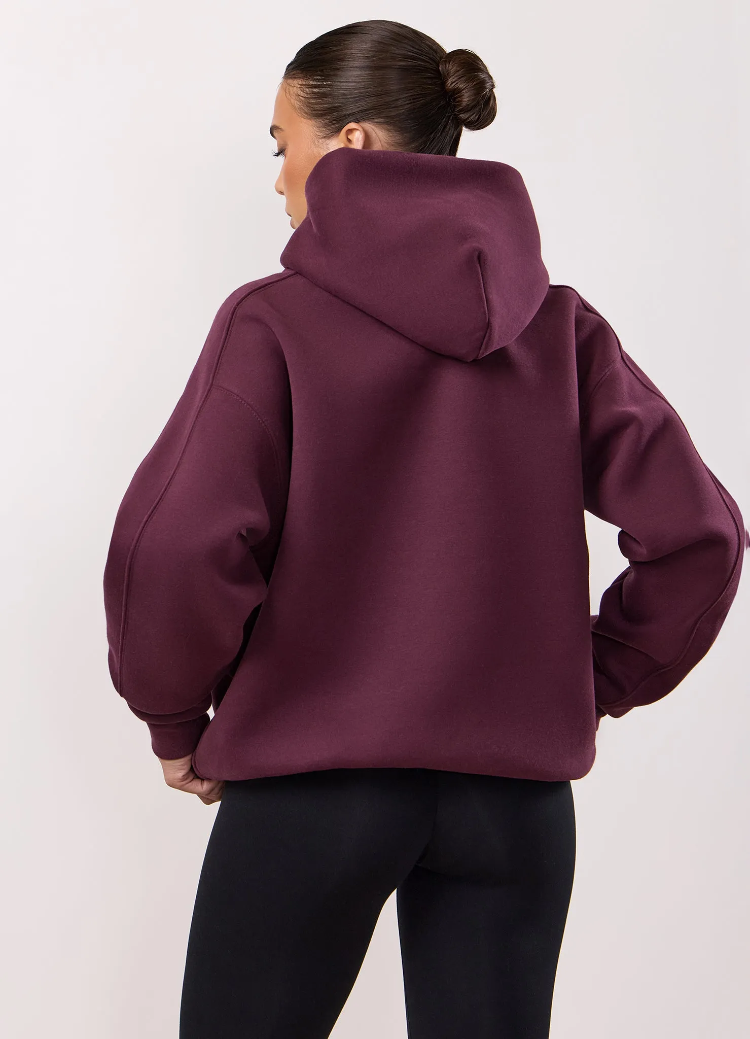 Gym King Inspire Oversized Hoodie - Vibrant Fig sold by The Gym King product image thumbnail 3