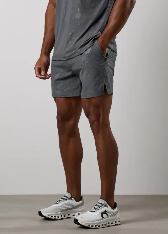 Gym King Debossed Camo Short - Gunmetal Grey sold by The Gym King