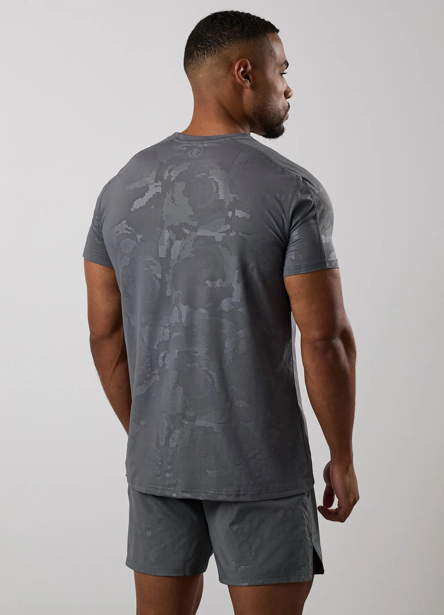 Gym King Debossed Camo Tee - Gunmetal Grey sold by The Gym King product image thumbnail 3