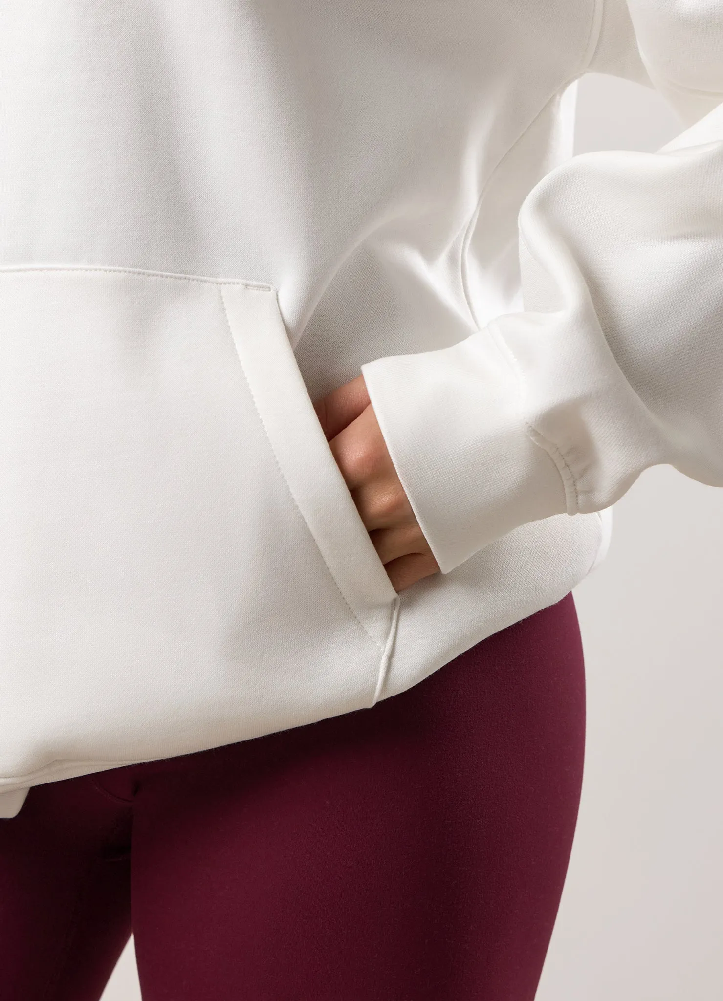 Gym King Script Mindset Relaxed Fit Hood - Cream/Fig sold by The Gym King product image thumbnail 5