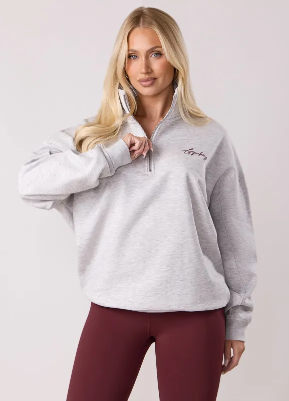 Gym King Script Mindset Funnel - Snow Marl/Fig sold by The Gym King