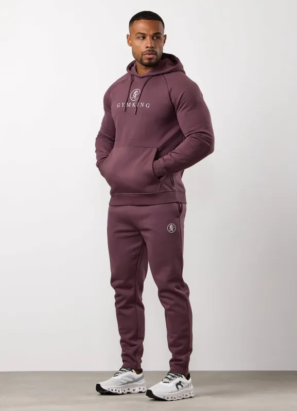 Gym King Pro Hood Tracksuit - Deep Plum sold by The Gym King