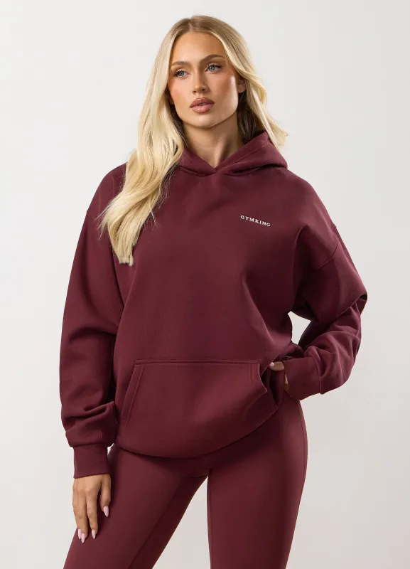 Gym King 365 Relaxed Fit Hood - Burgundy sold by The Gym King