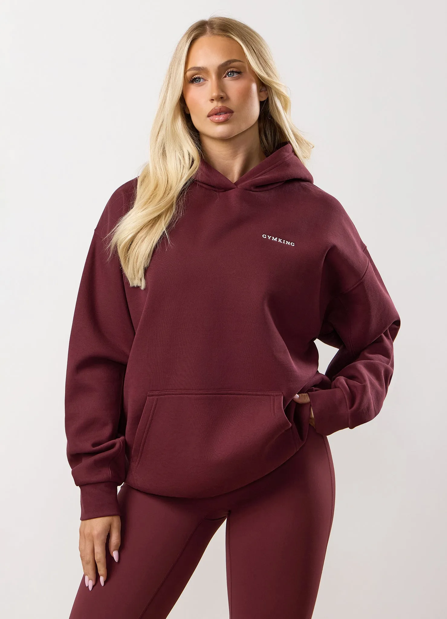 Gym King 365 Relaxed Fit Hood - Burgundy sold by The Gym King
