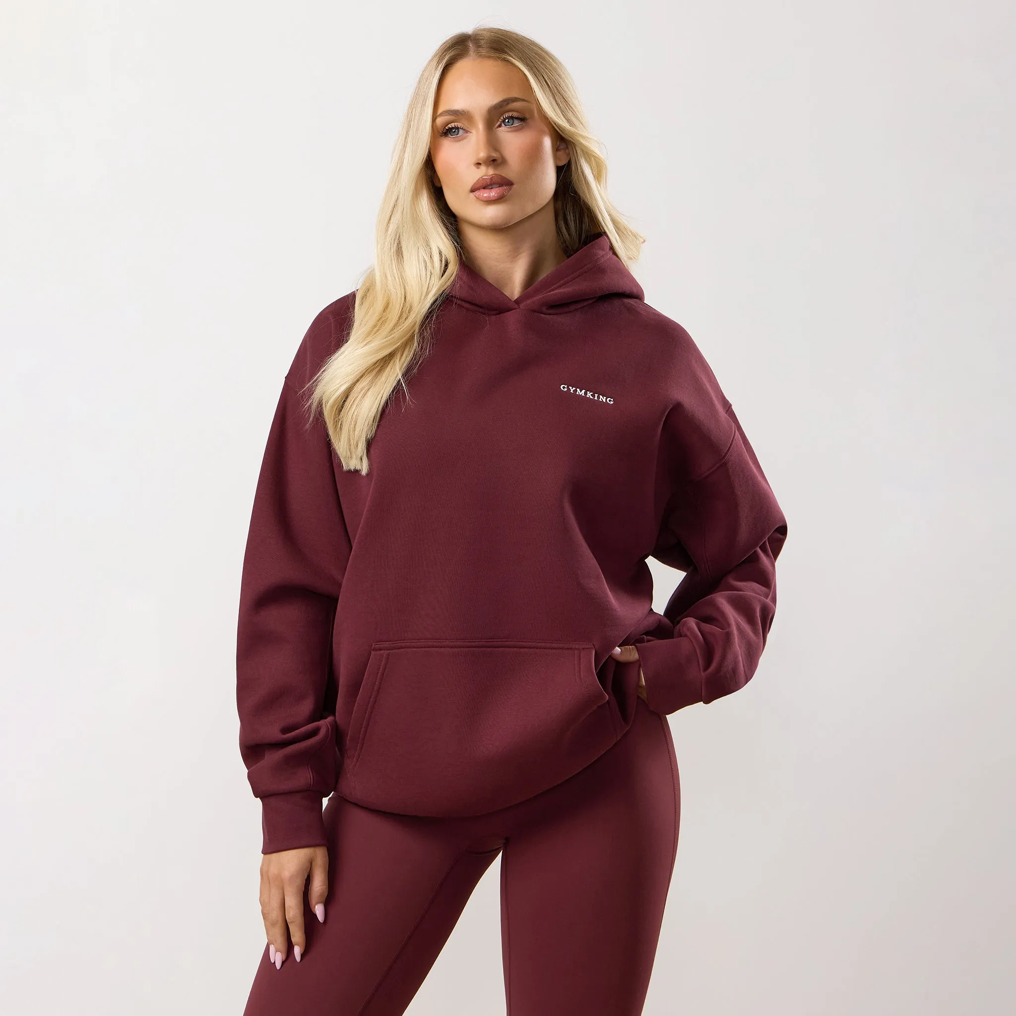 Gym King 365 Relaxed Fit Hood - Burgundy sold by The Gym King product image thumbnail 2