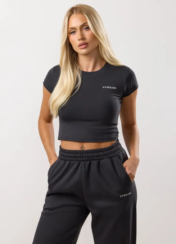 Gym King 365 Fitted Tee - Dark Pewter sold by The Gym King