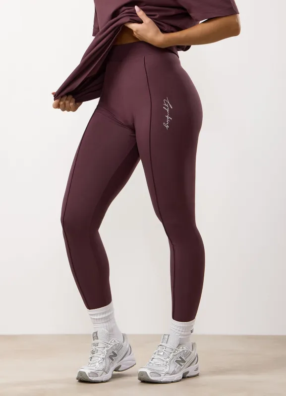 Gym King Reset Cotton Jersey Legging - Deep Plum sold by The Gym King