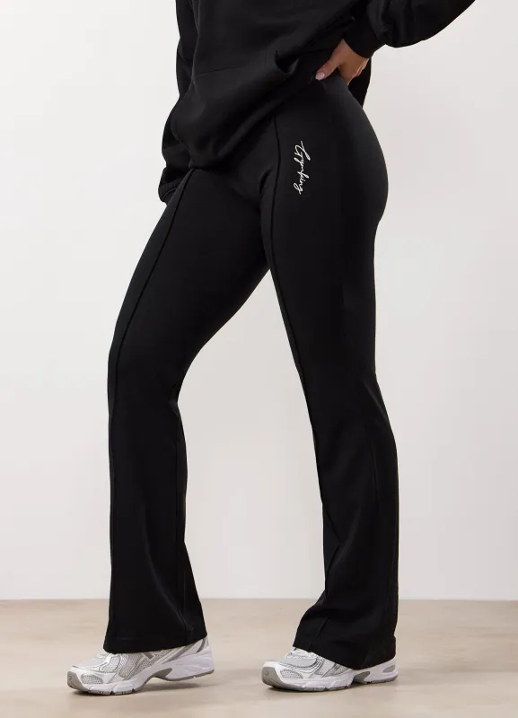 Gym King Reset Cotton Flared Legging - Black sold by The Gym King