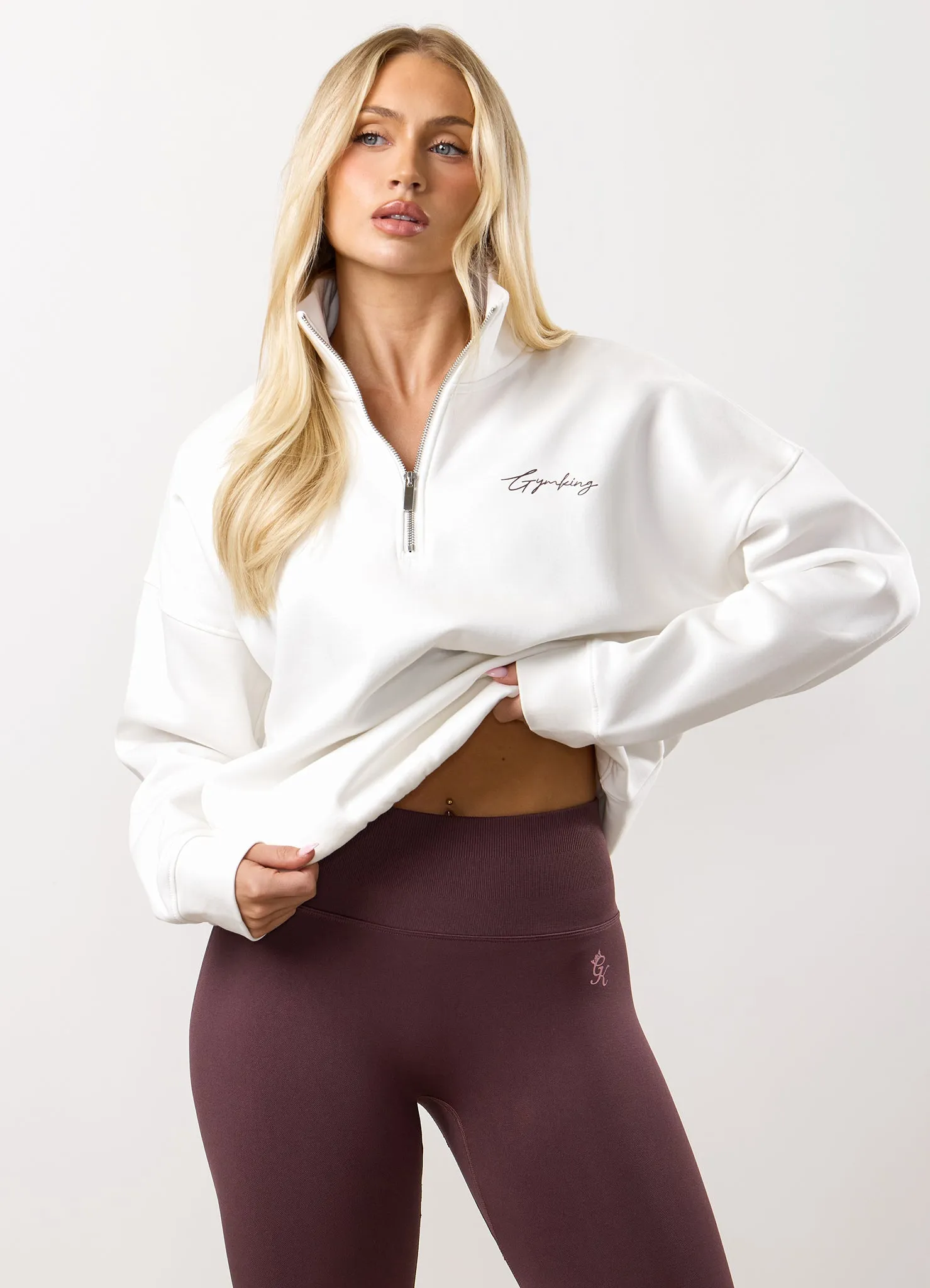 Gym King Reset 1/4 Funnel - Cream/Deep Plum sold by The Gym King product image thumbnail 4