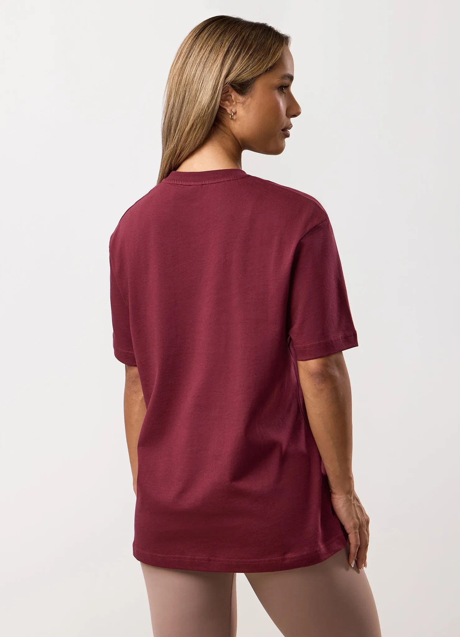 Gym King Powered By Belief BF Tee - Deep Cherry sold by The Gym King product image thumbnail 3