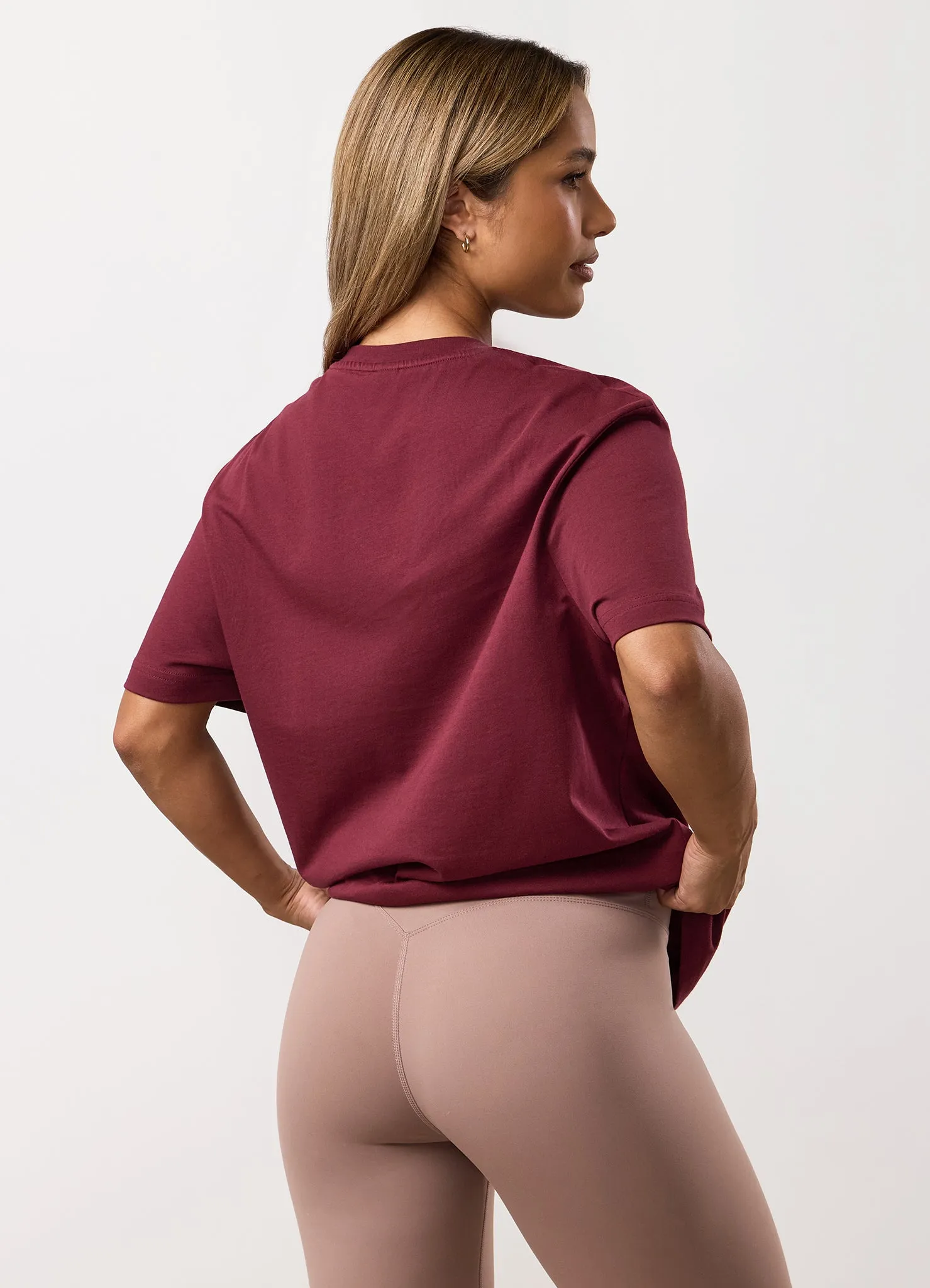 Gym King Powered By Belief BF Tee - Deep Cherry sold by The Gym King product image thumbnail 5