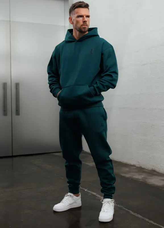 Gym King Aventus Fleece Hood Tracksuit - Deep Forest Green sold by The Gym King