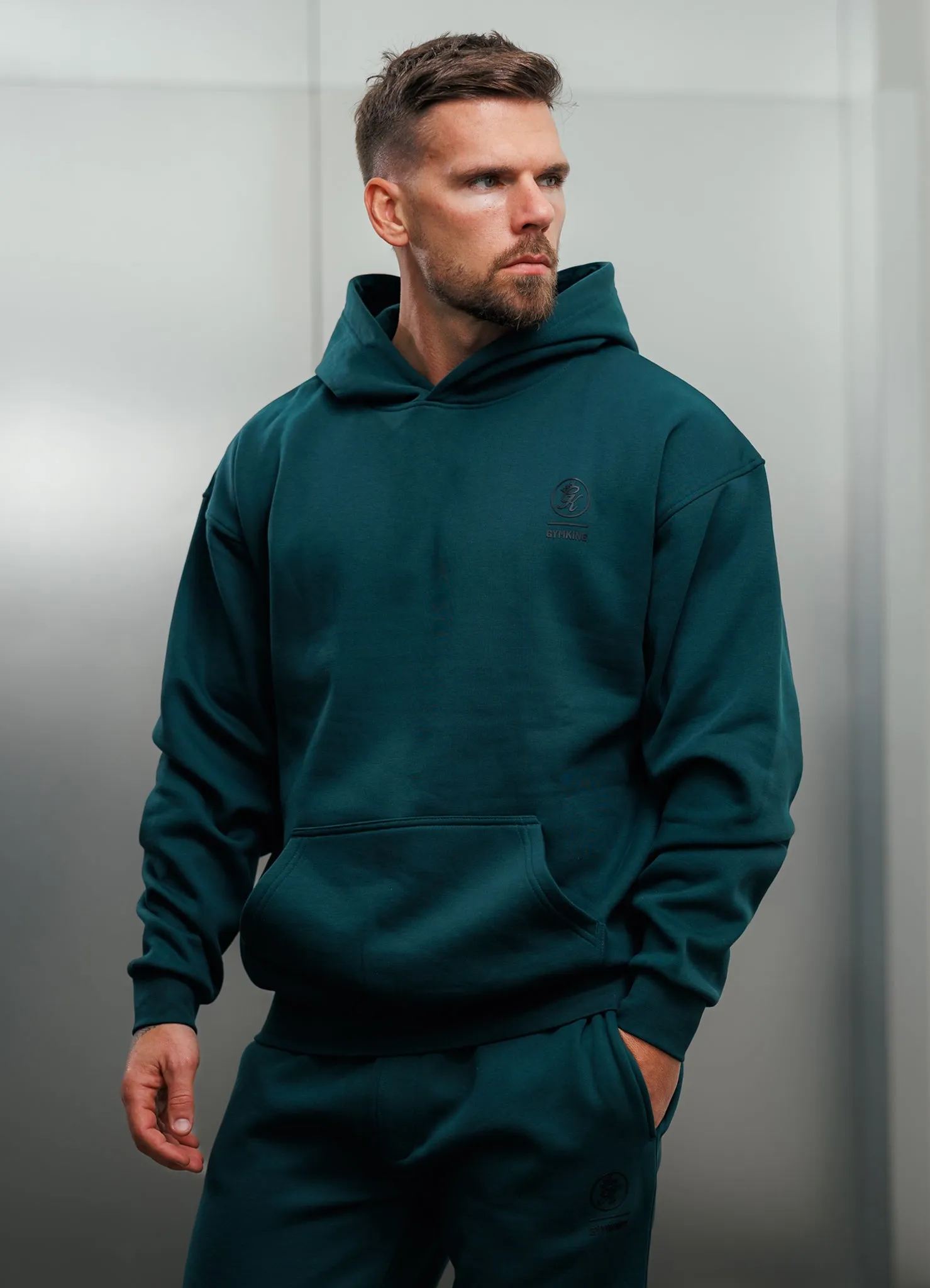 Gym King Aventus Fleece Hood Tracksuit - Deep Forest Green sold by The Gym King product image thumbnail 4