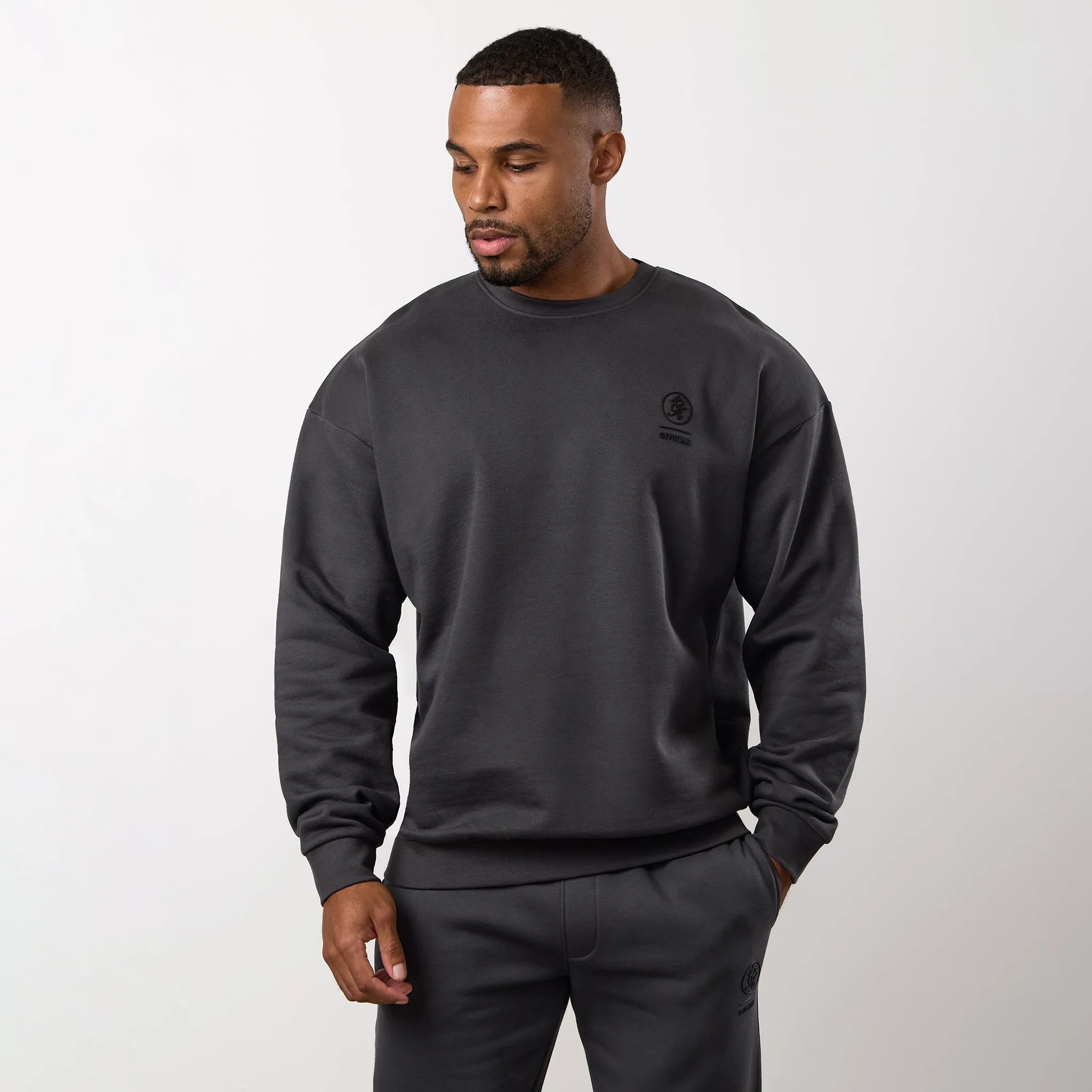Gym King Aventus Fleece Crew - Dark Pewter sold by The Gym King product image thumbnail 2