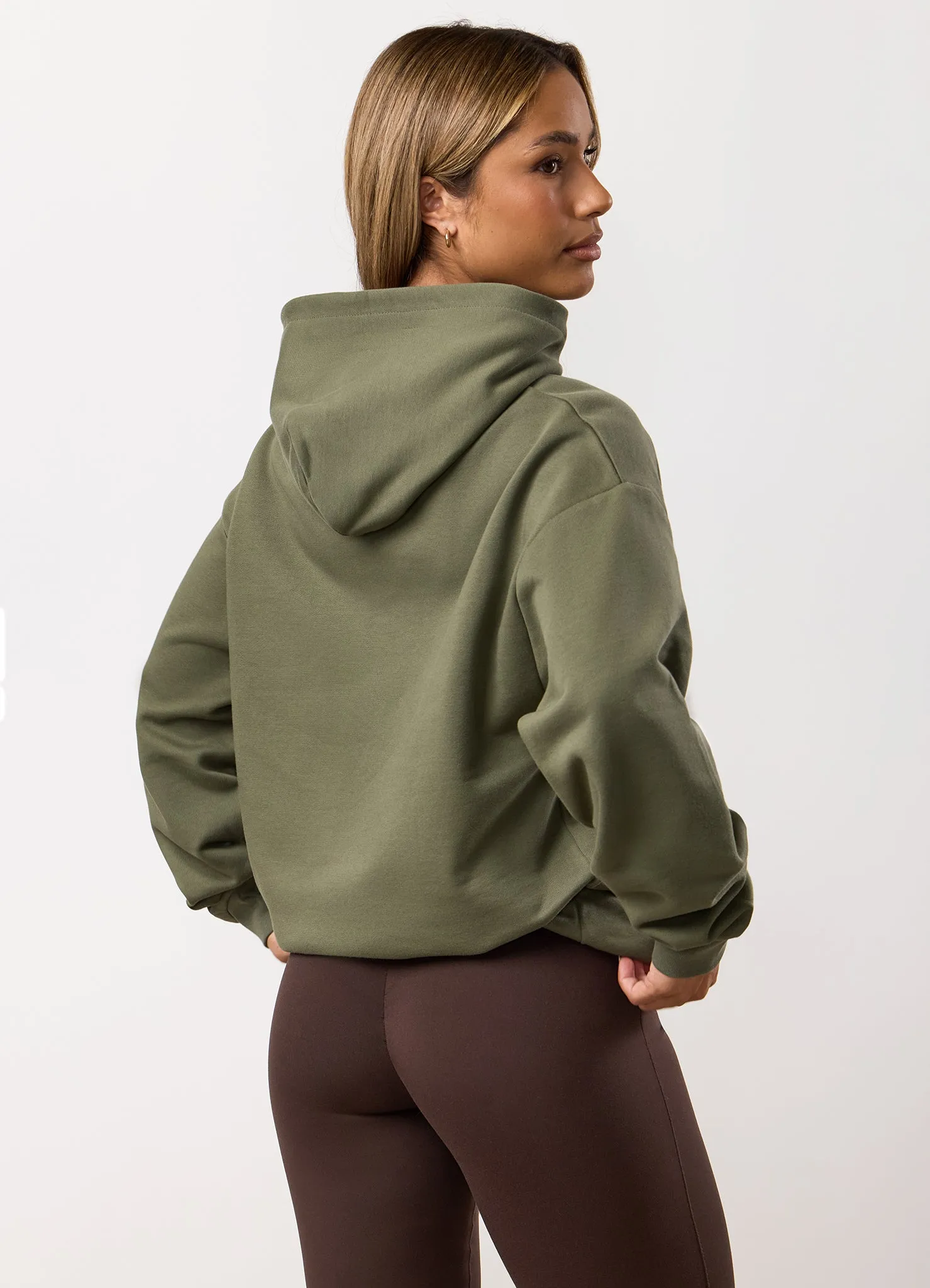 Gym King Powered By Belief Hood Tracksuit - Warm Khaki sold by The Gym King product image thumbnail 5