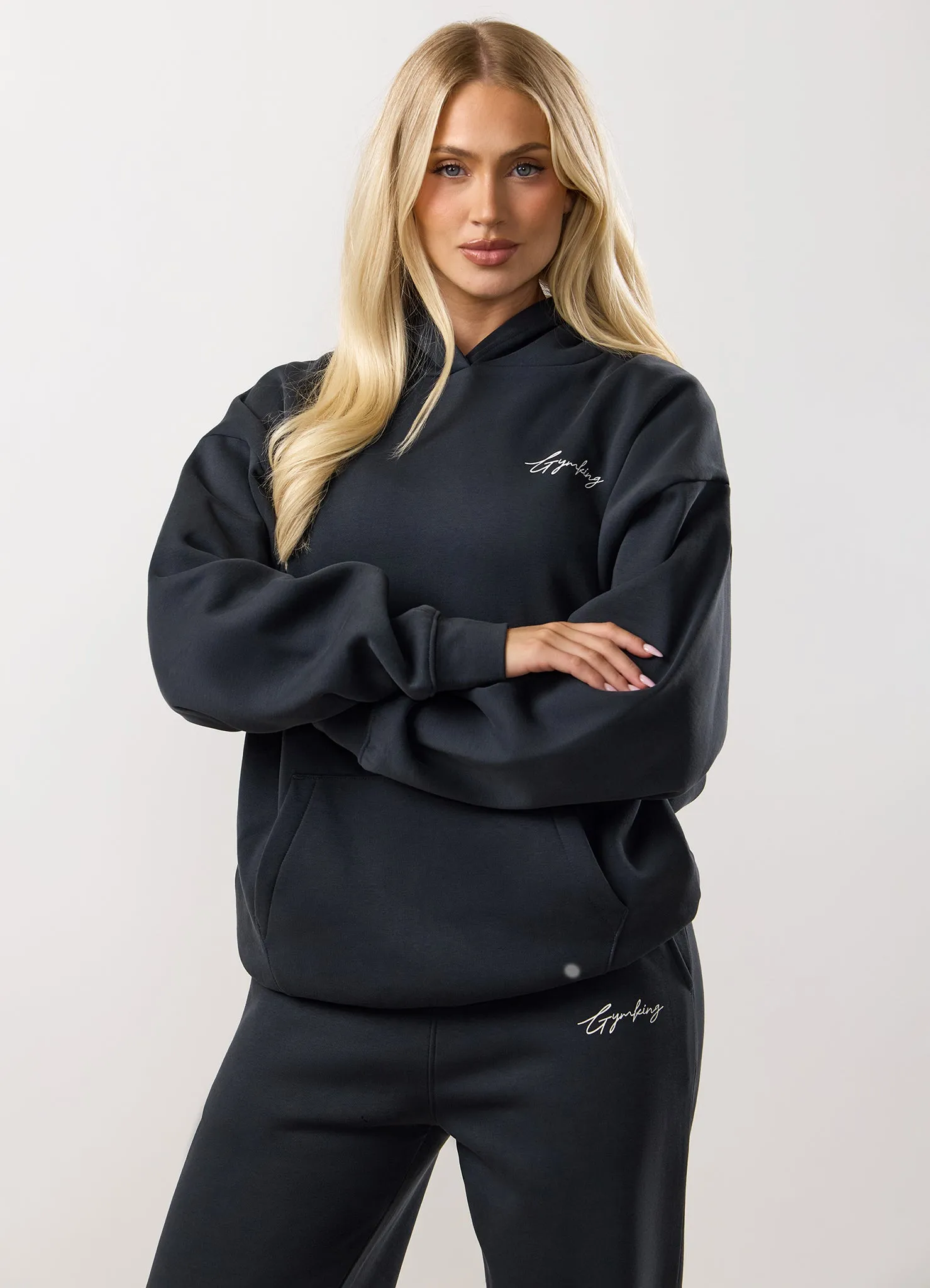 Gym King Reset Oversized Fleece Hood Tracksuit - Midnight Blue sold by The Gym King product image thumbnail 4